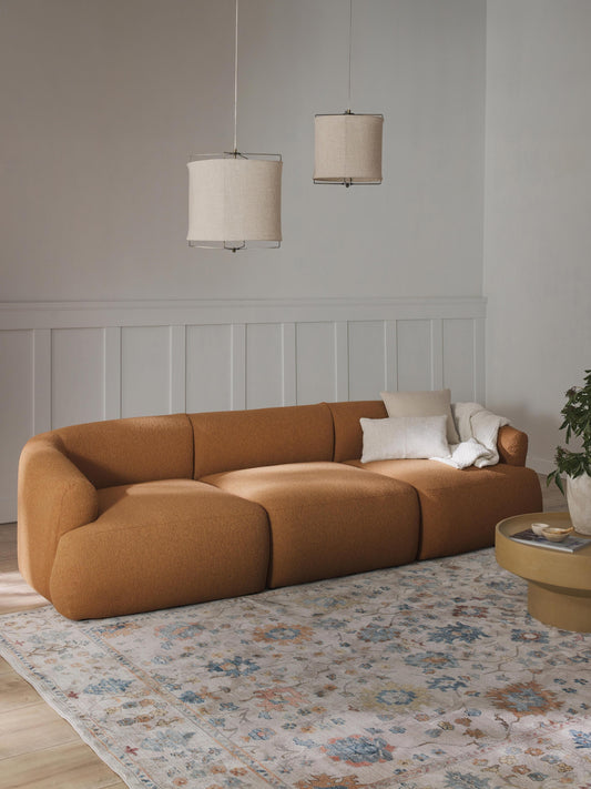 Modulares Bouclé-Sofa Sofia (3-Sitzer)