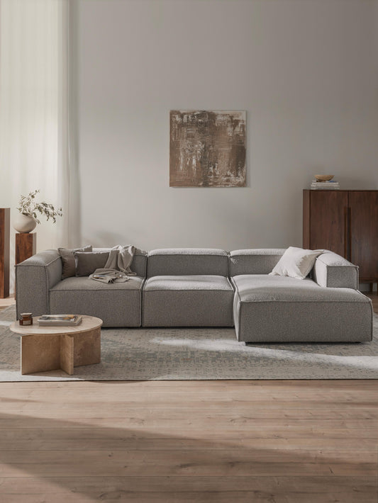 Modulares Bouclé-Ecksofa Lennon (4-Sitzer)