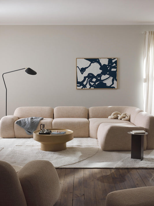 Modulares Bouclé-Ecksofa Wolke (4-Sitzer)