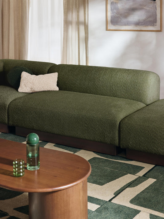 Sofa Natalie (2-Sitzer) aus Teddy-Bouclé