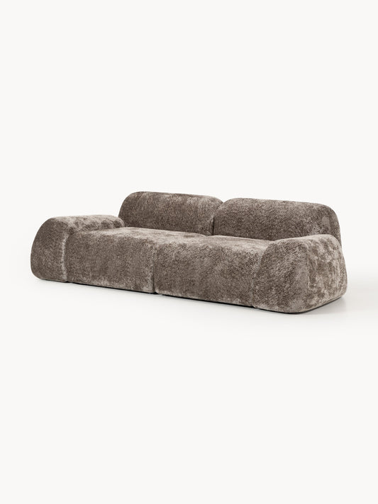 Modulares Teddy-Bouclé-Sofa Wolke (3-Sitzer)