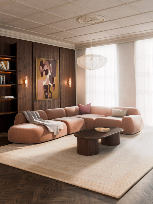 Modulares XL-Ecksofa Wolke mit Chaiselongue
