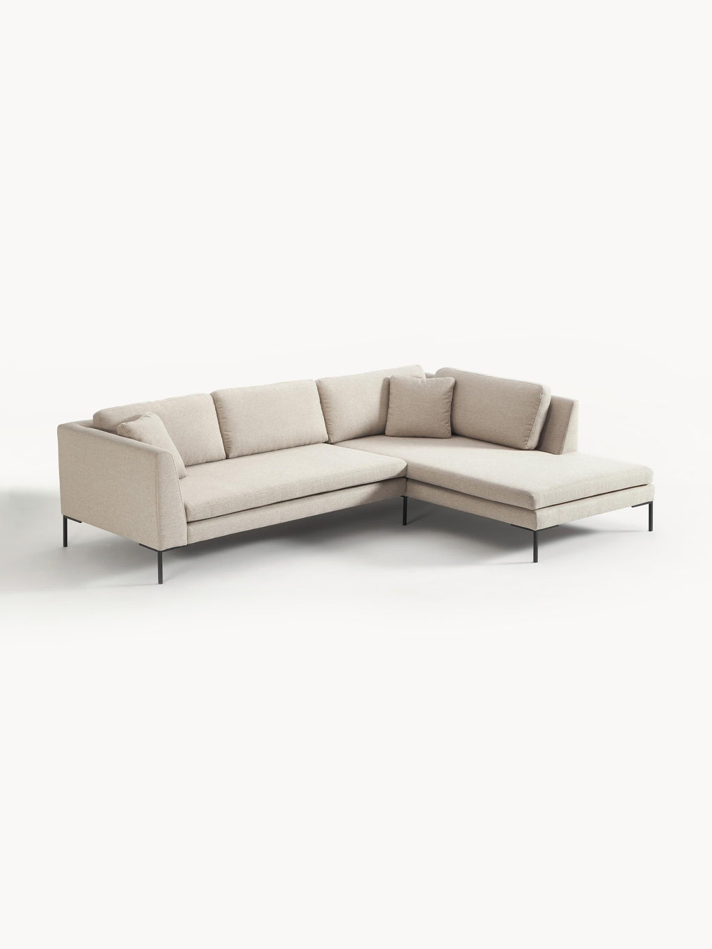 Ecksofa Emma mit Metall-Füßen