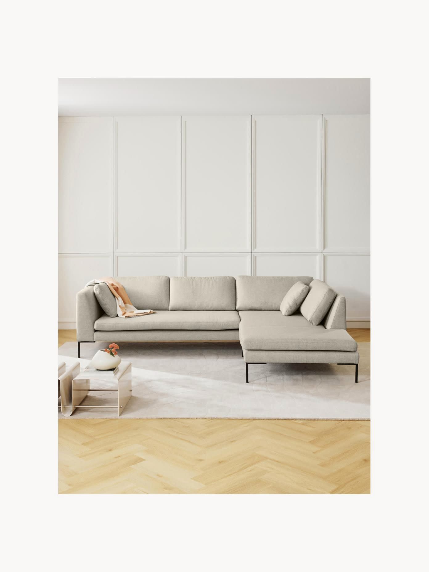 Ecksofa Emma mit Metall-Füßen