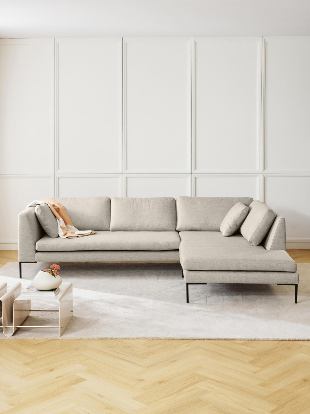 Ecksofa Emma mit Metall-Füßen