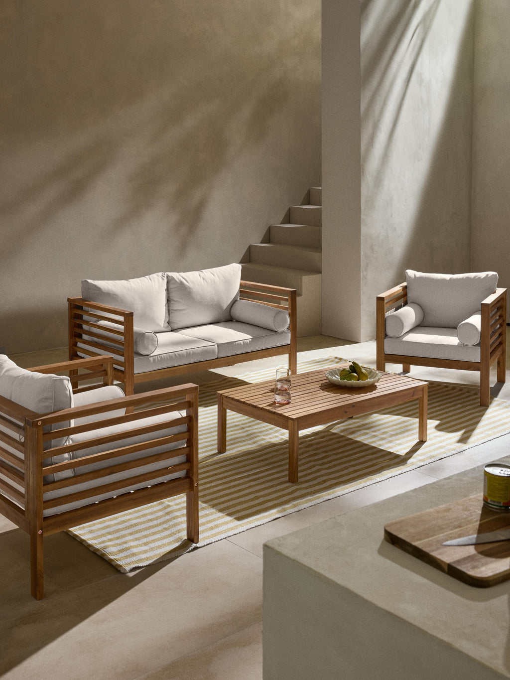 Garten-Lounge-Set Bo aus Akazienholz, 4er-Set