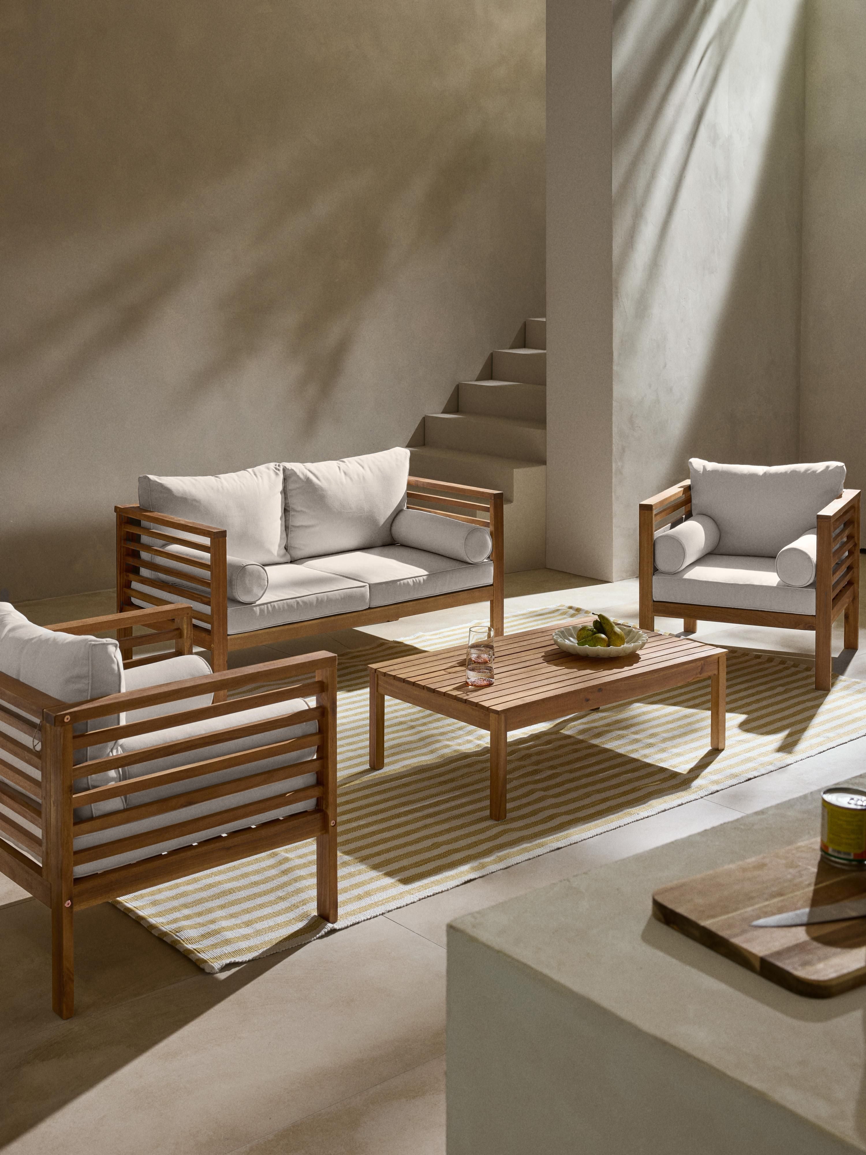Garten-Lounge-Set Bo aus Akazienholz, 4er-Set