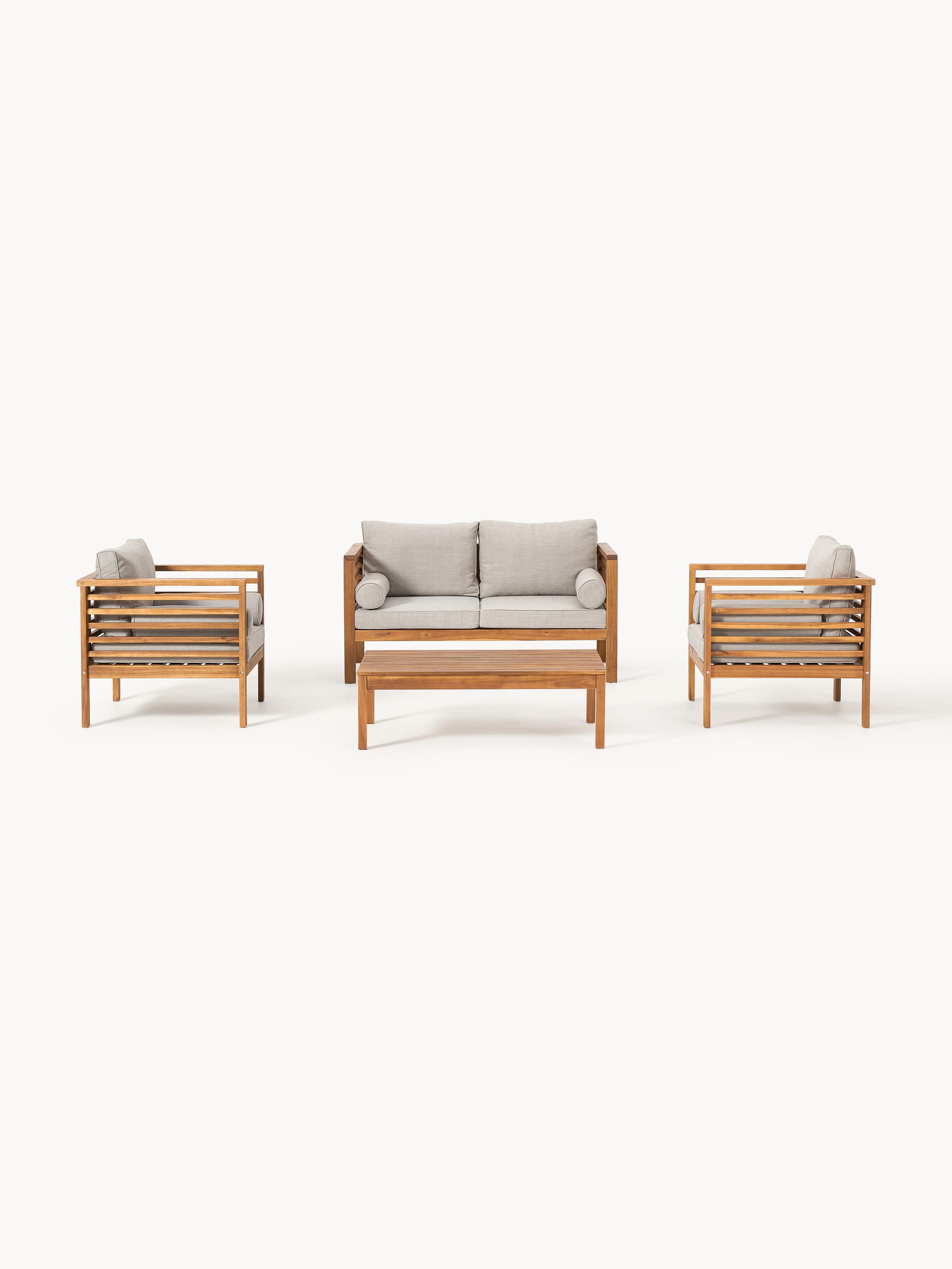 Garten-Lounge-Set Bo aus Akazienholz, 4er-Set