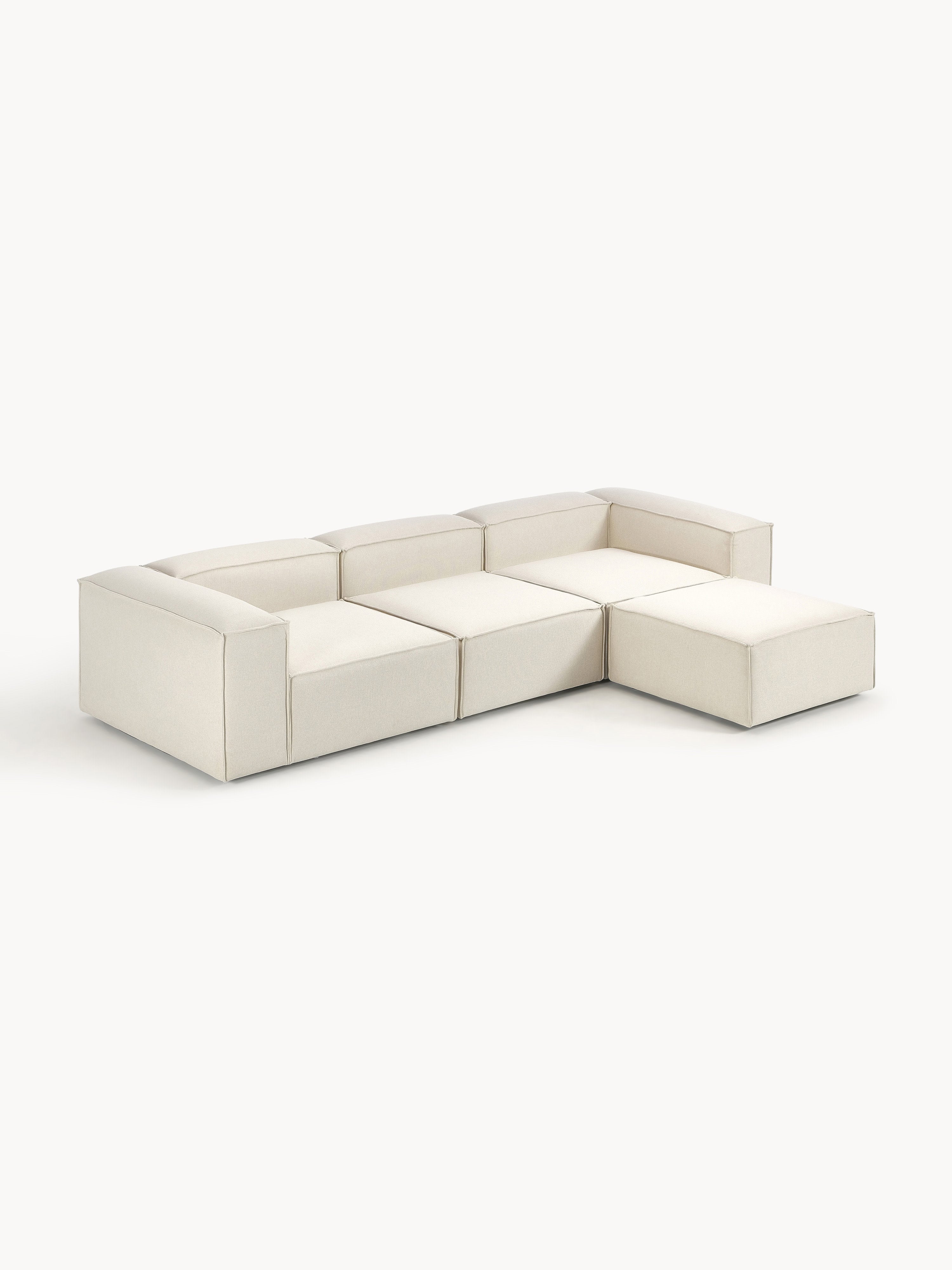Modulares Sofa Lennon (4-Sitzer) mit Hocker (links/rechts)