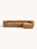 Galeriebild 1 - Modulares Sofa Lennon (4-Sitzer) aus Leder mit Hocker (links/rechts)