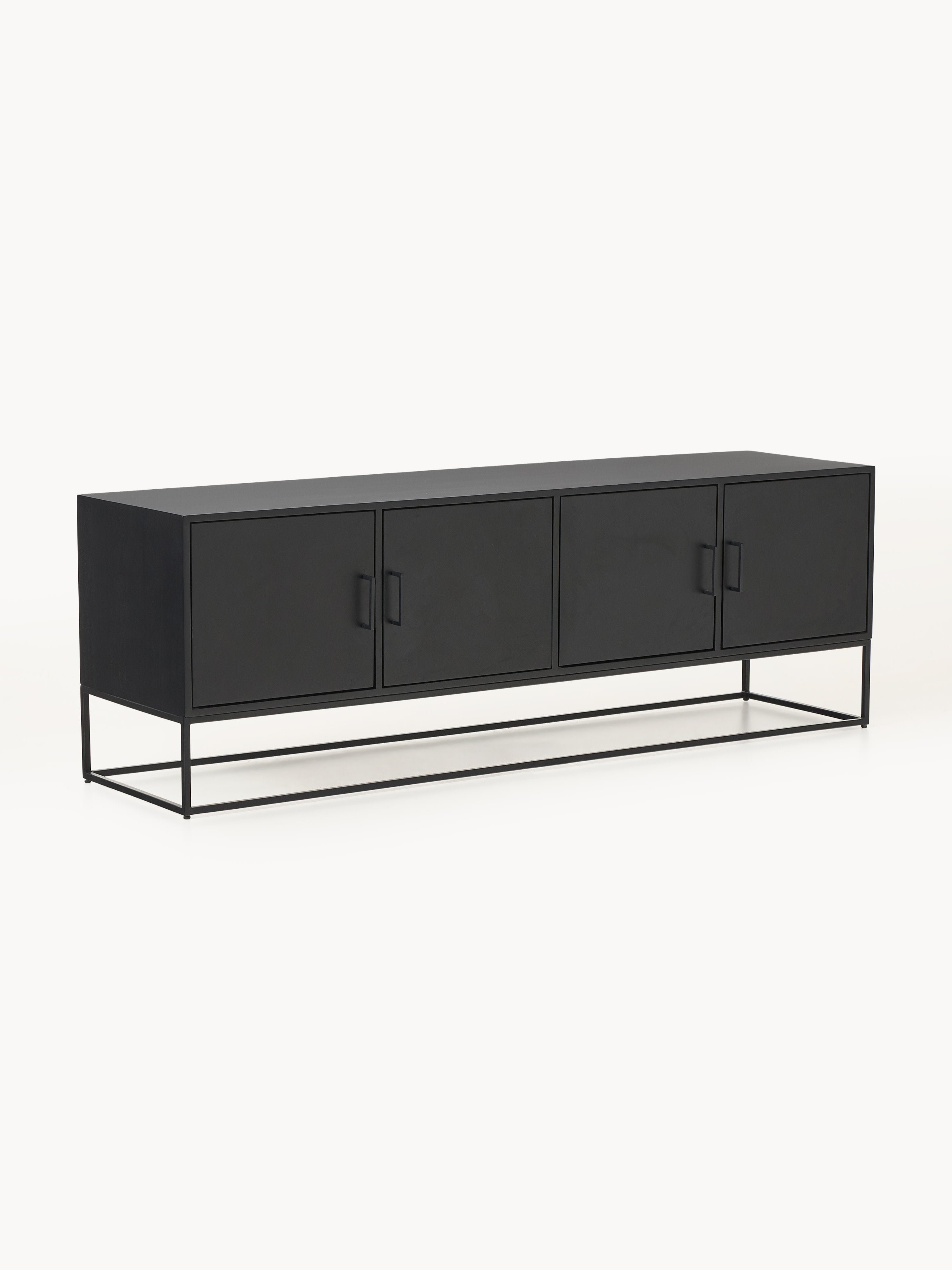 Galeriebild 1 - Lowboard Lyle aus massivem Mangoholz mit Türen