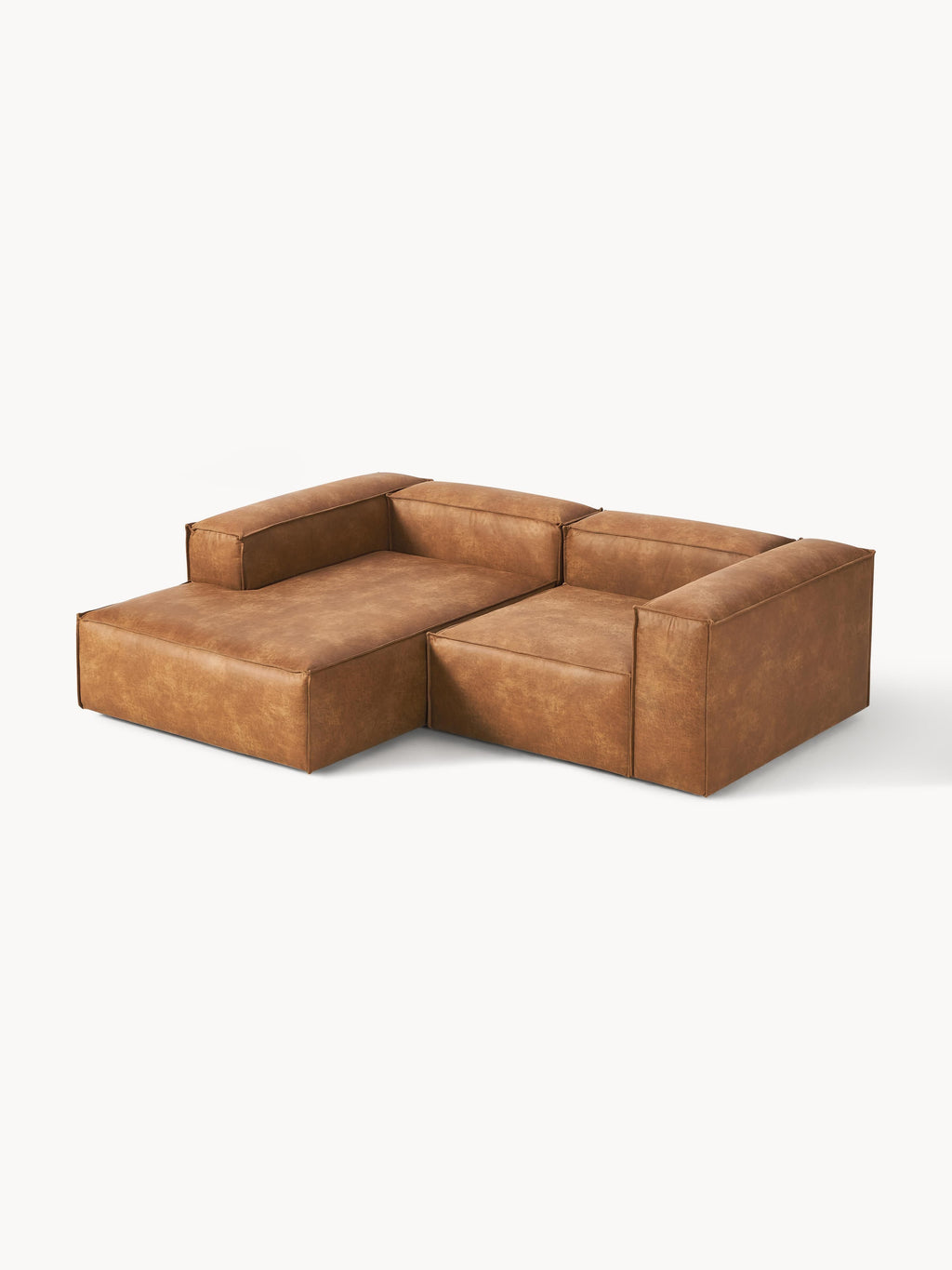 Modulares Ecksofa Lennon (2-Sitzer) aus Leder