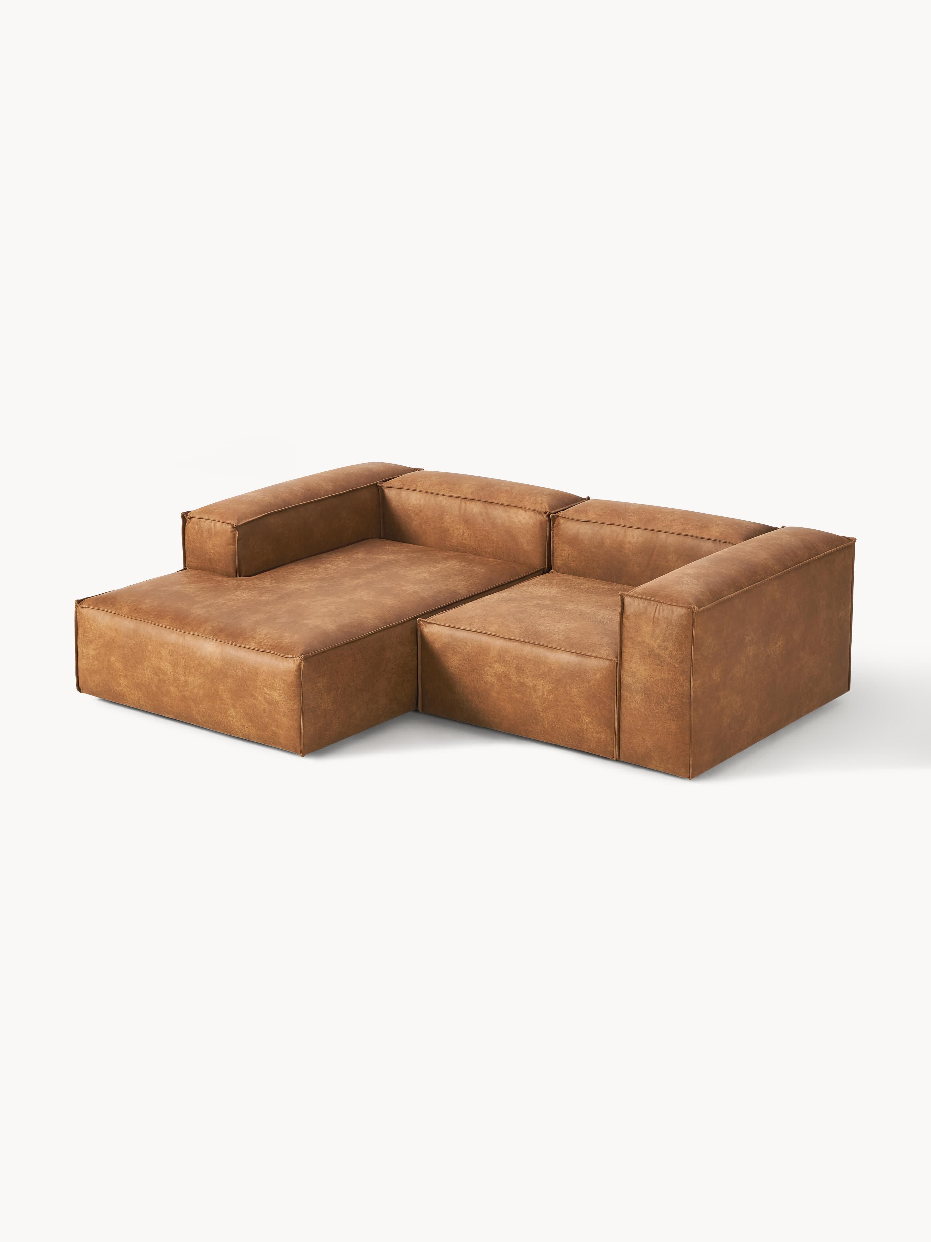 Modulares Ecksofa Lennon (2-Sitzer) aus Leder