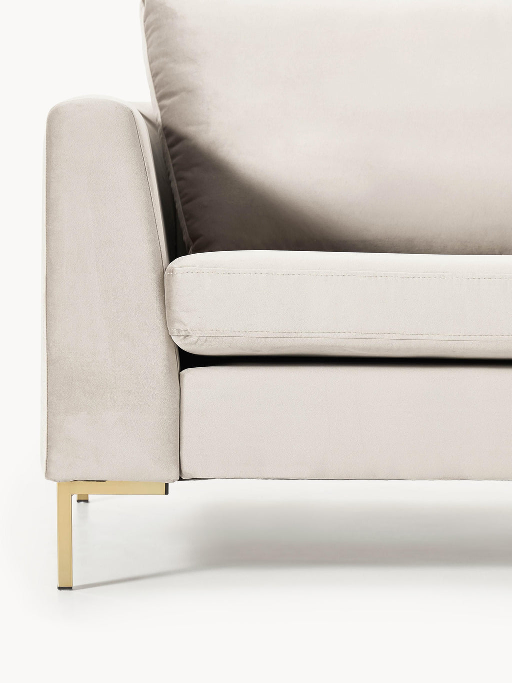 Samt-Sofa Luna, 3-Sitzer