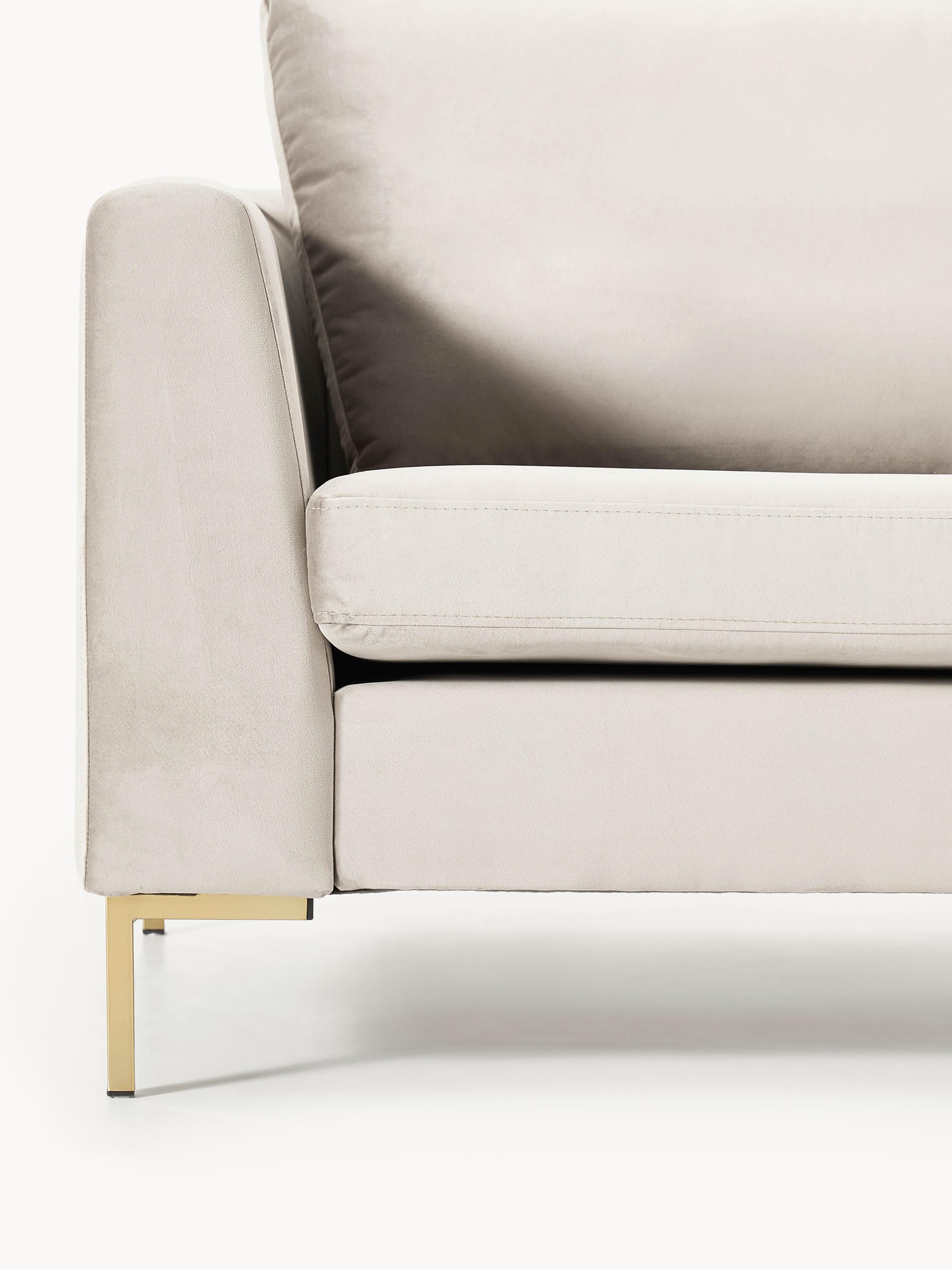 Samt-Sofa Luna, 3-Sitzer