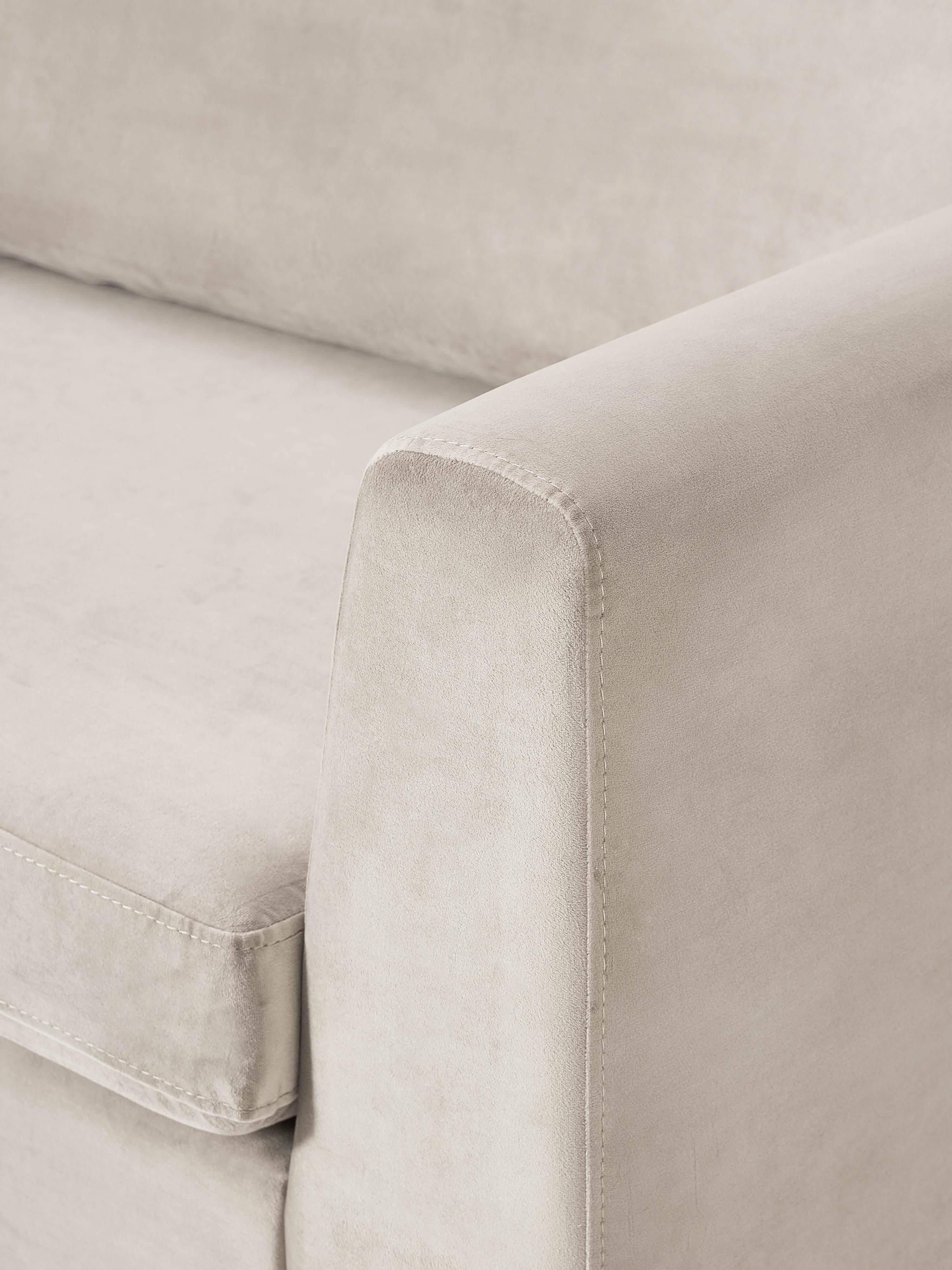 Samt-Sofa Luna, 3-Sitzer