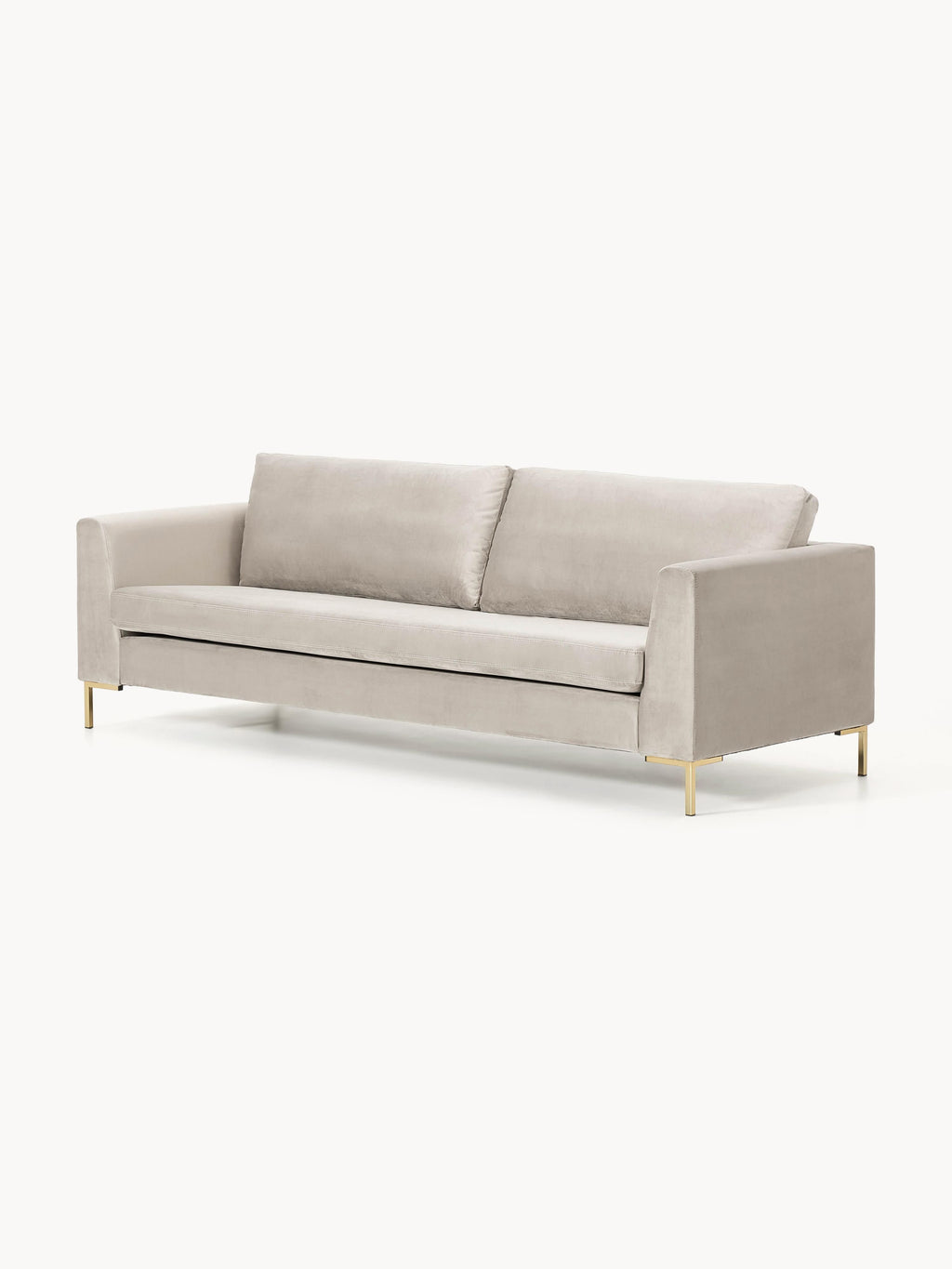 Samt-Sofa Luna, 3-Sitzer