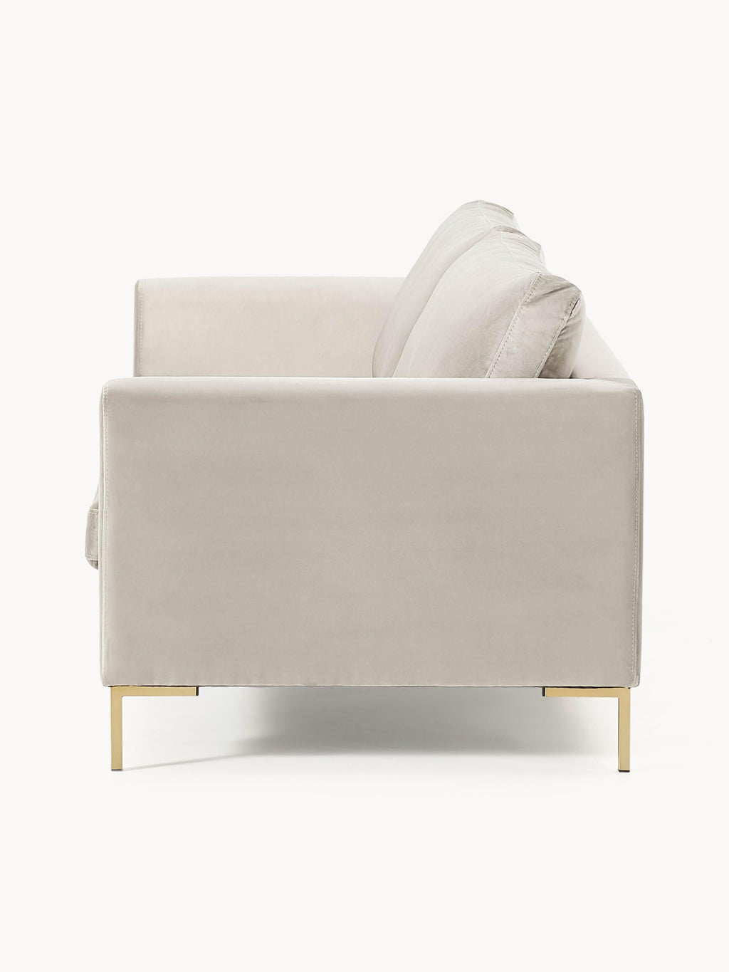Samt-Sofa Luna, 3-Sitzer