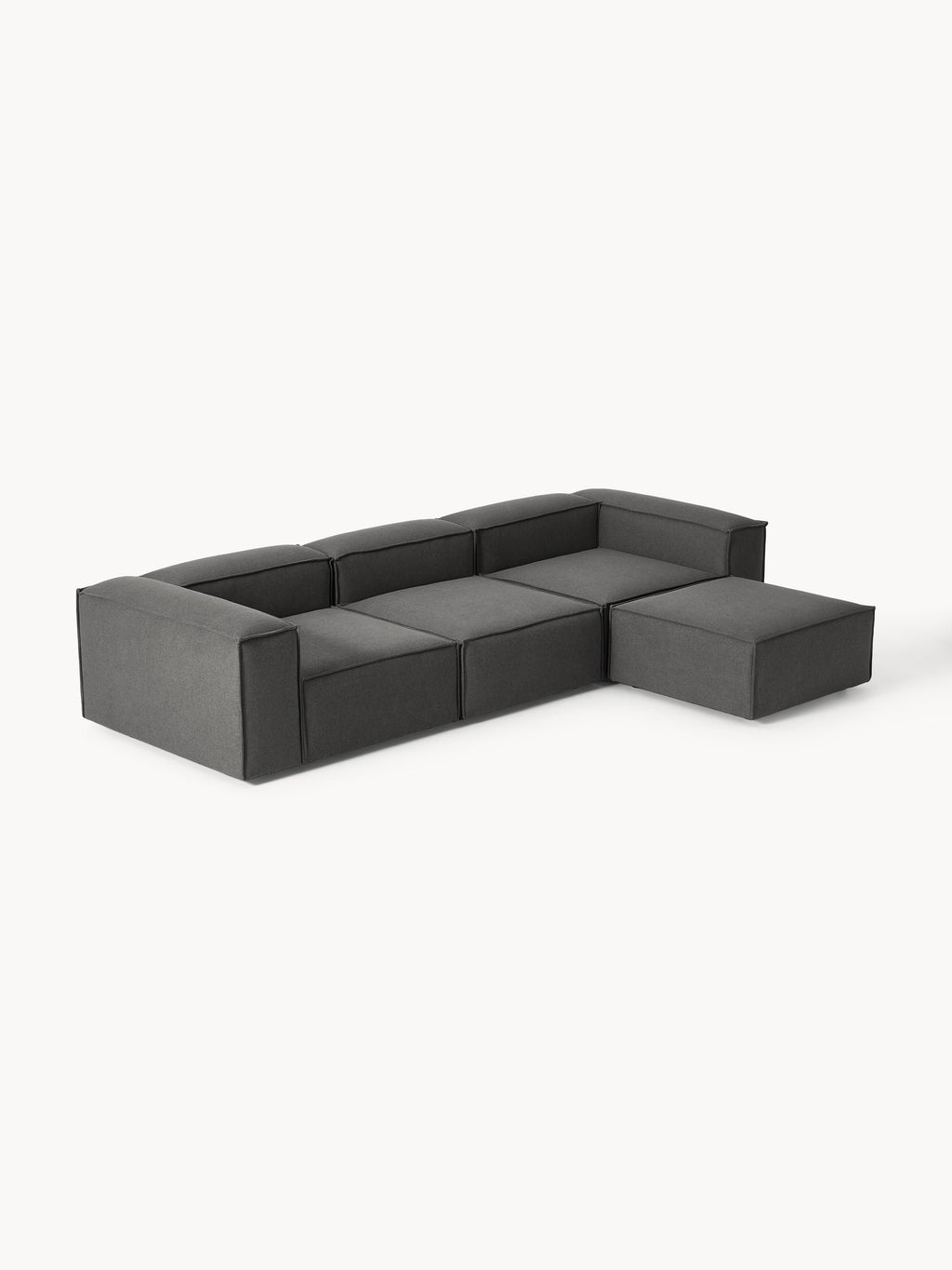 Modulares Sofa Lennon (4-Sitzer) mit Hocker (links/rechts)