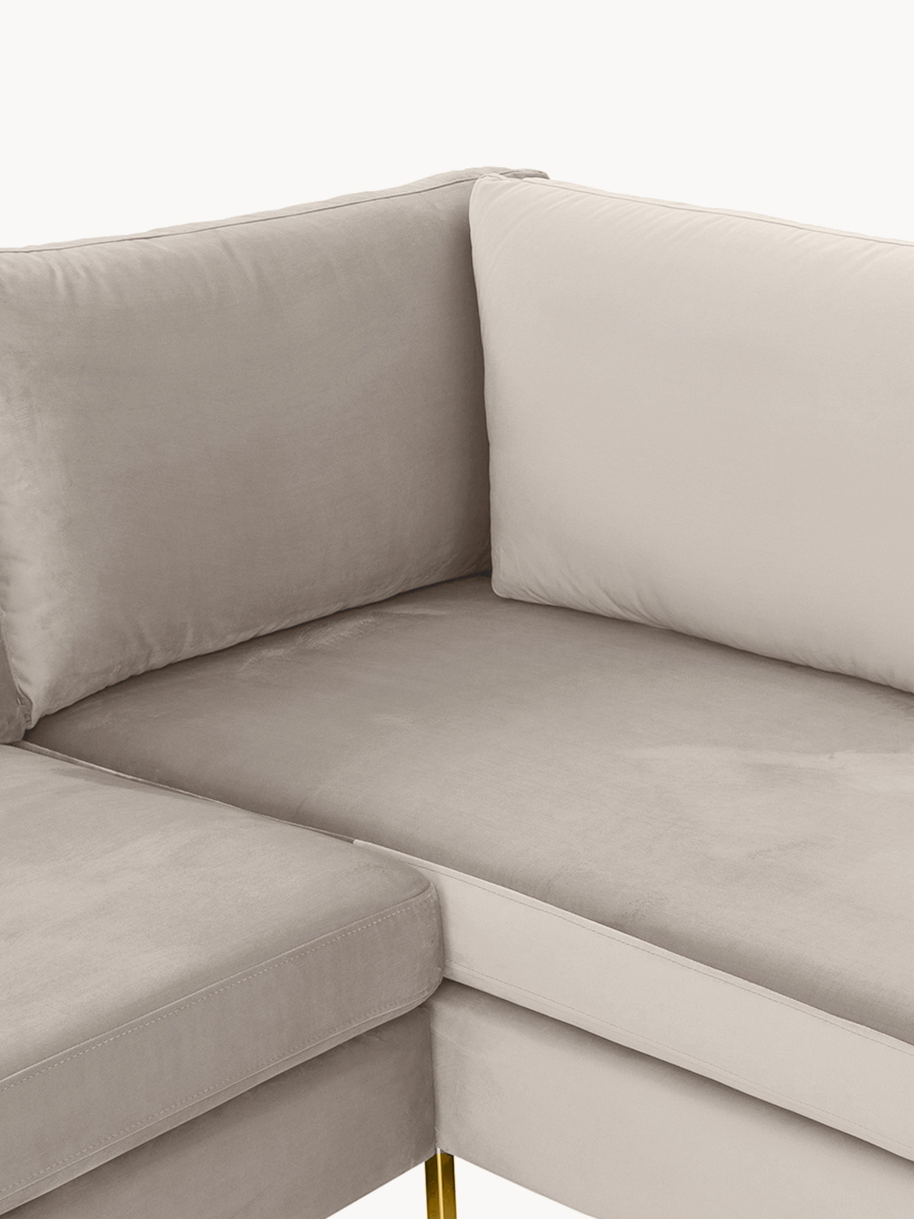 Samt-Ecksofa Luna