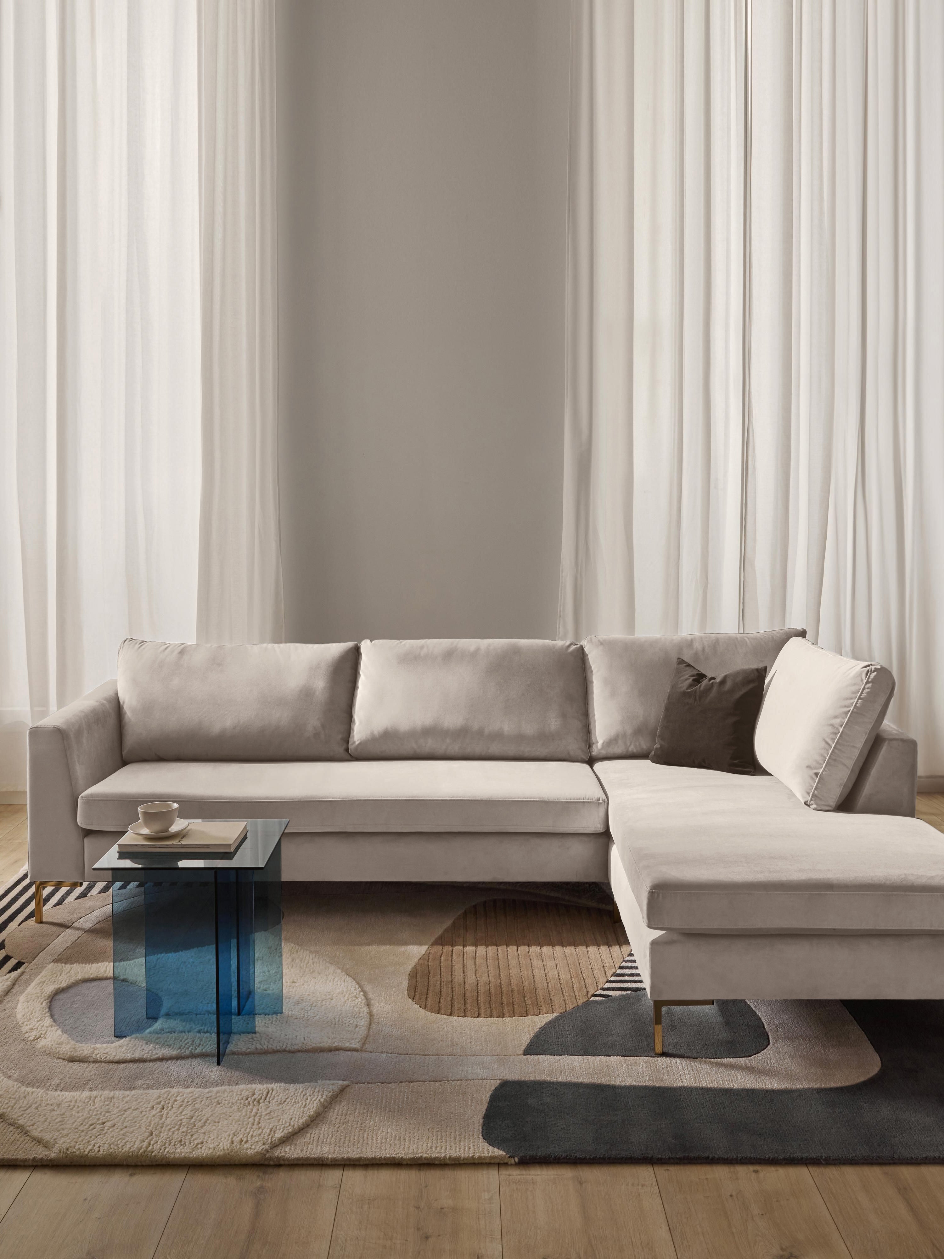 Samt-Ecksofa Luna