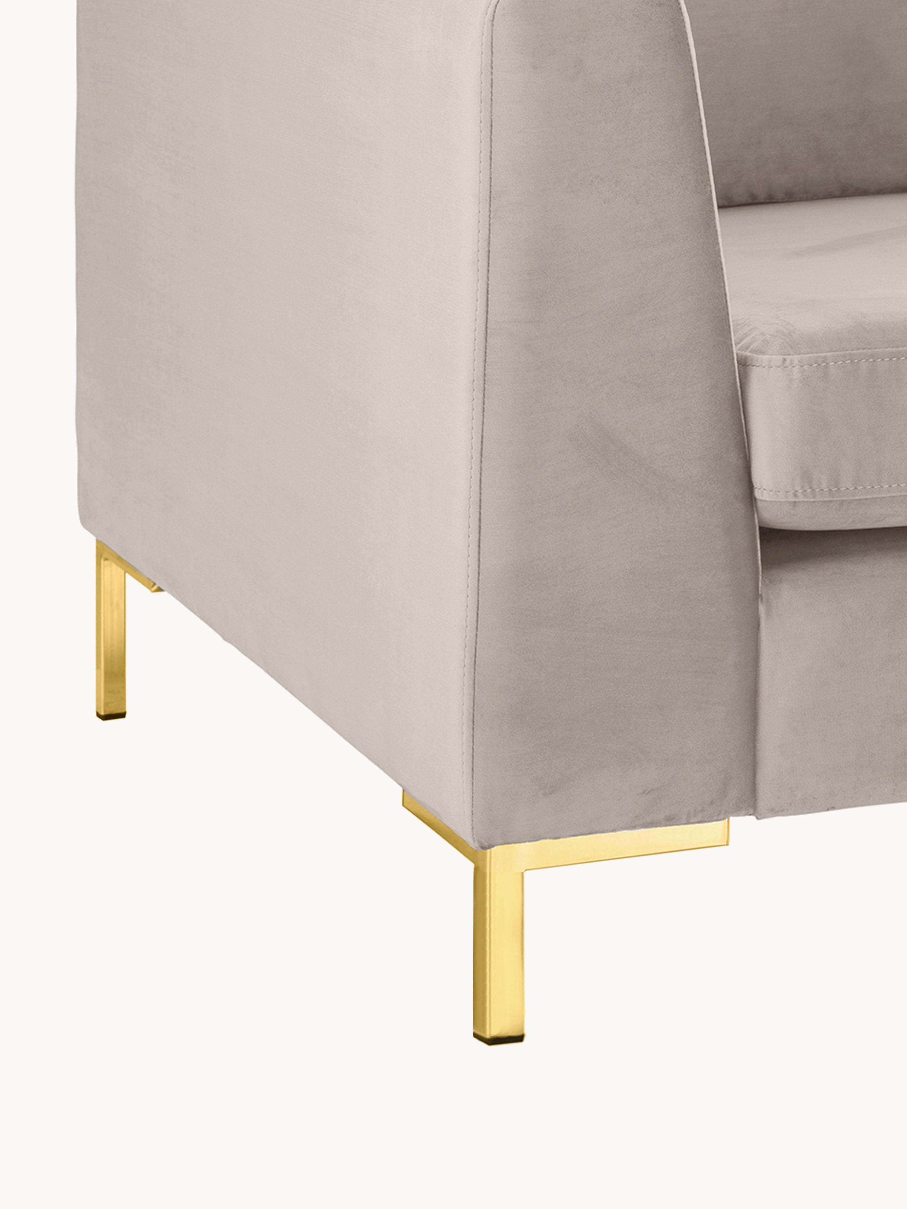 Samt-Ecksofa Luna
