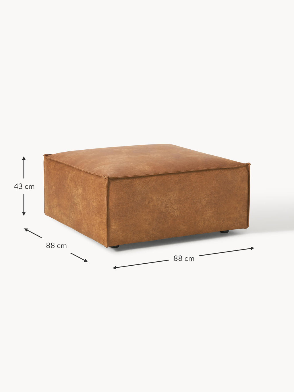 Sofa-Hocker Lennon aus Leder