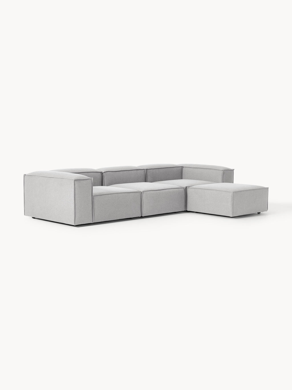 Modulares Sofa Lennon (4-Sitzer) mit Hocker (links/rechts)