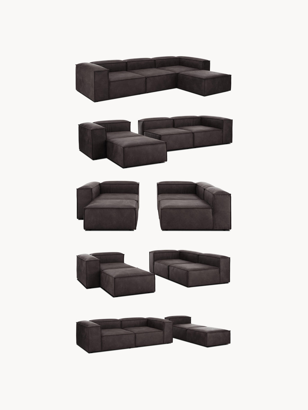 Sofa-Hocker Lennon aus Leder