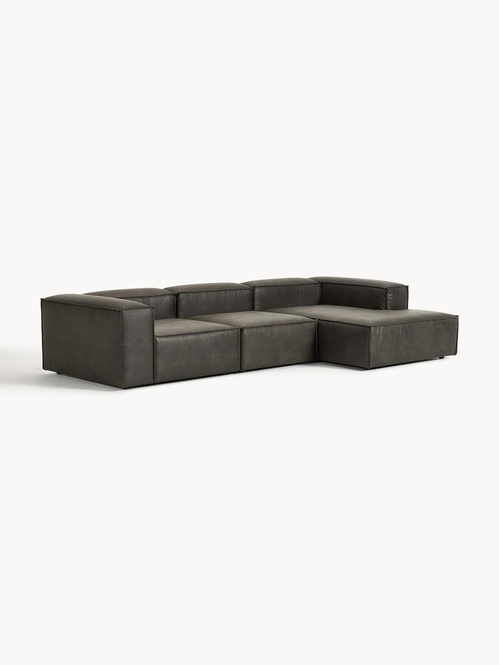 Modulares Ecksofa Lennon (4-Sitzer) aus Leder
