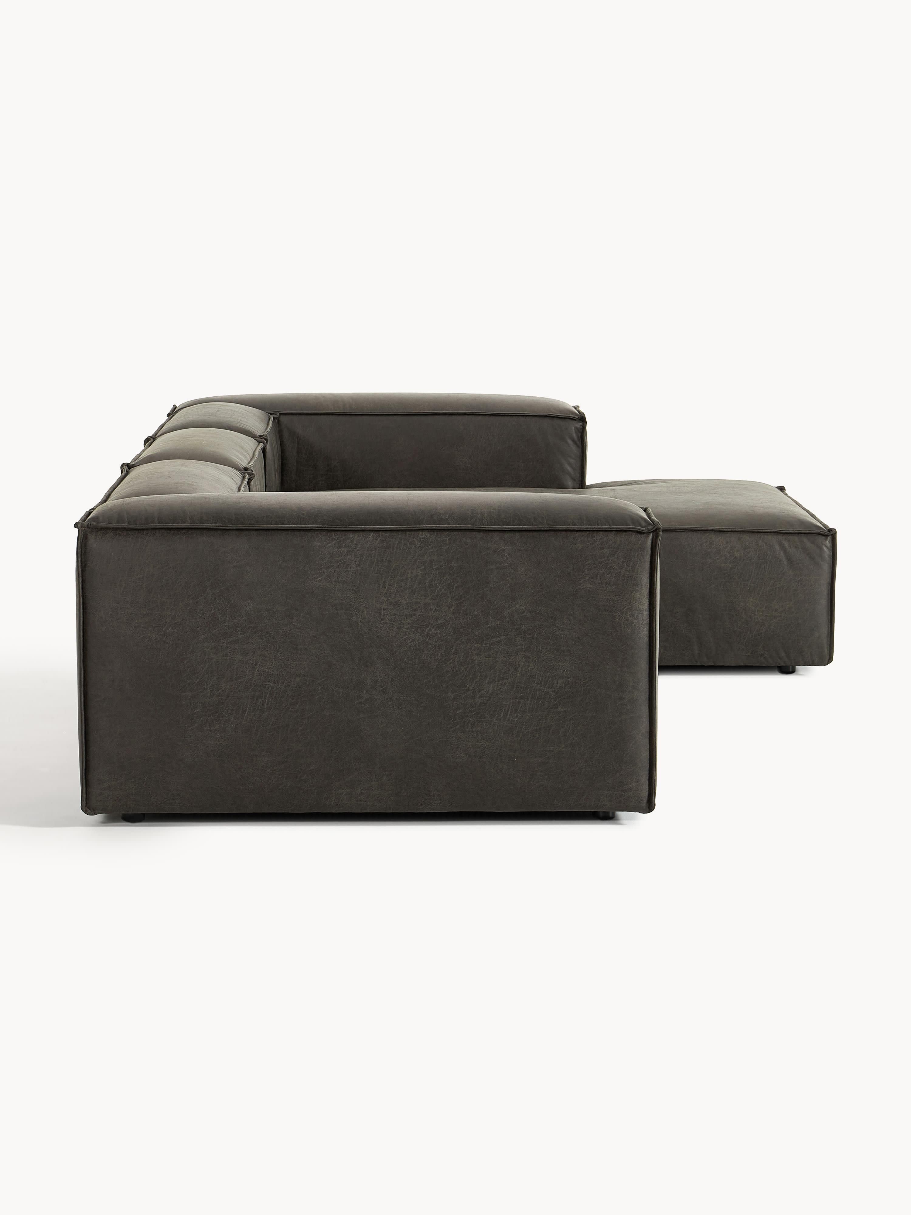 Modulares Ecksofa Lennon (4-Sitzer) aus Leder