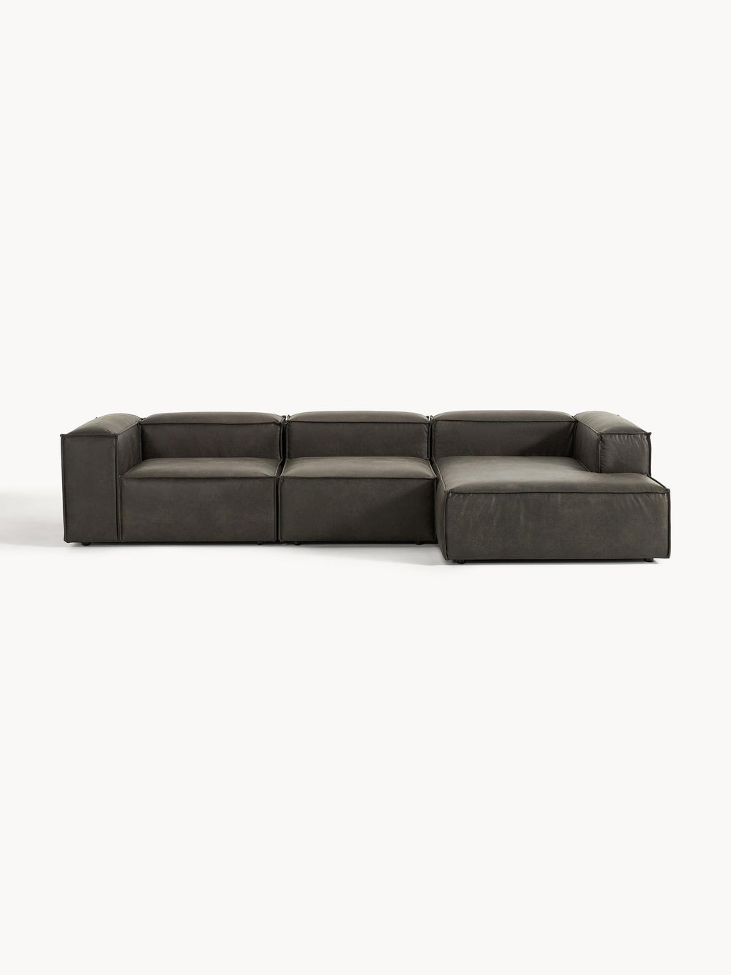 Galeriebild 1 - Modulares Ecksofa Lennon (4-Sitzer) aus Leder