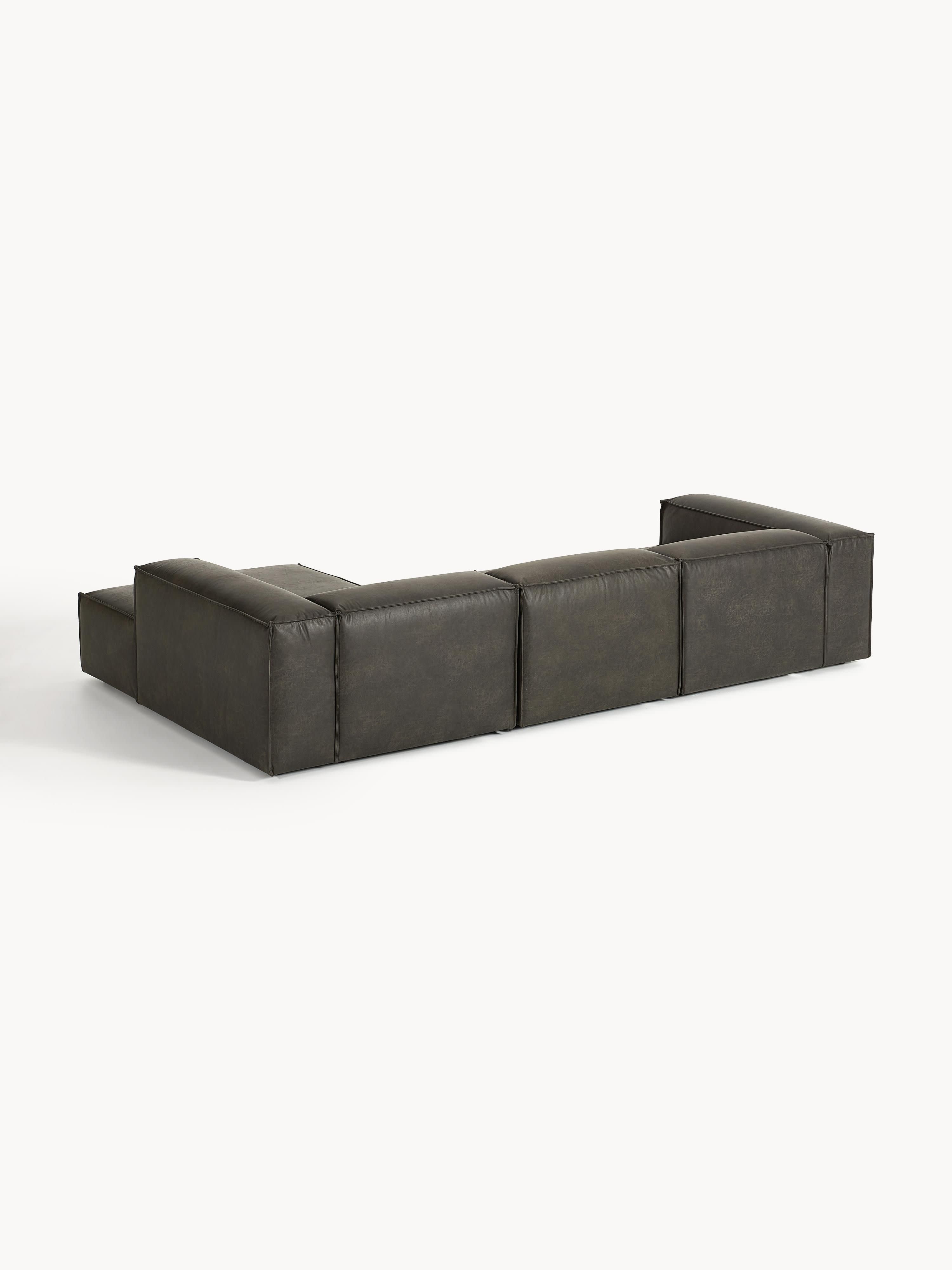 Modulares Ecksofa Lennon (4-Sitzer) aus Leder