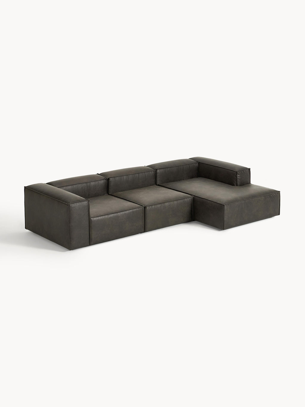 Modulares Ecksofa Lennon (4-Sitzer) aus Leder