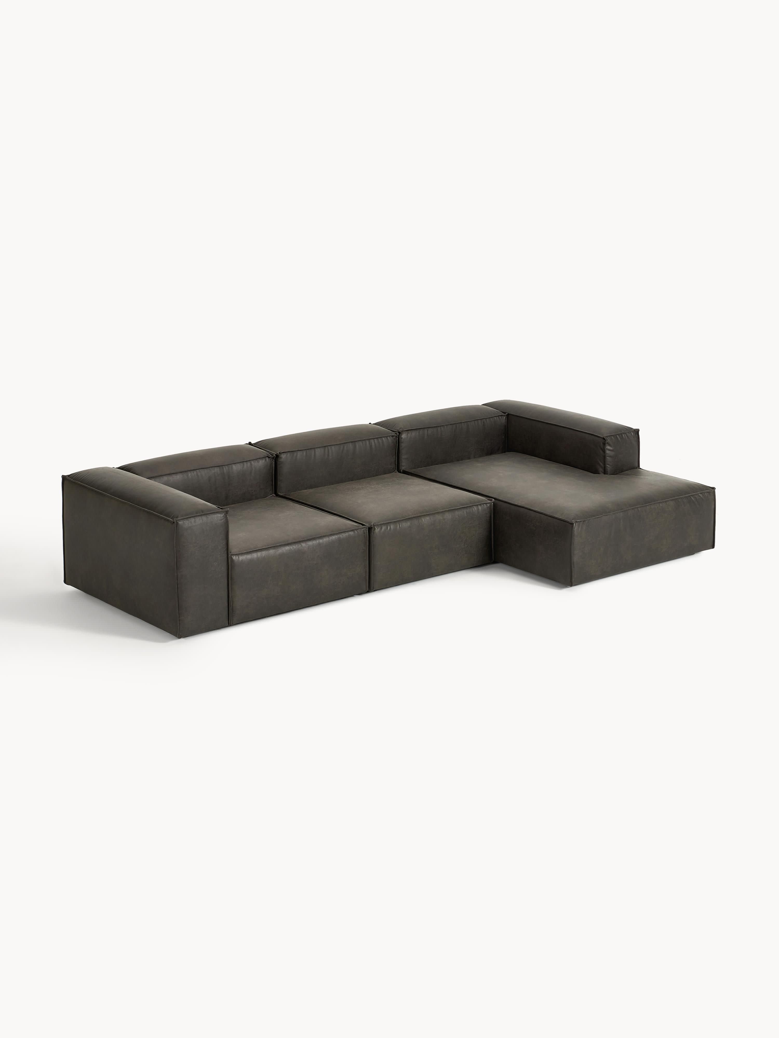 Modulares Ecksofa Lennon (4-Sitzer) aus Leder