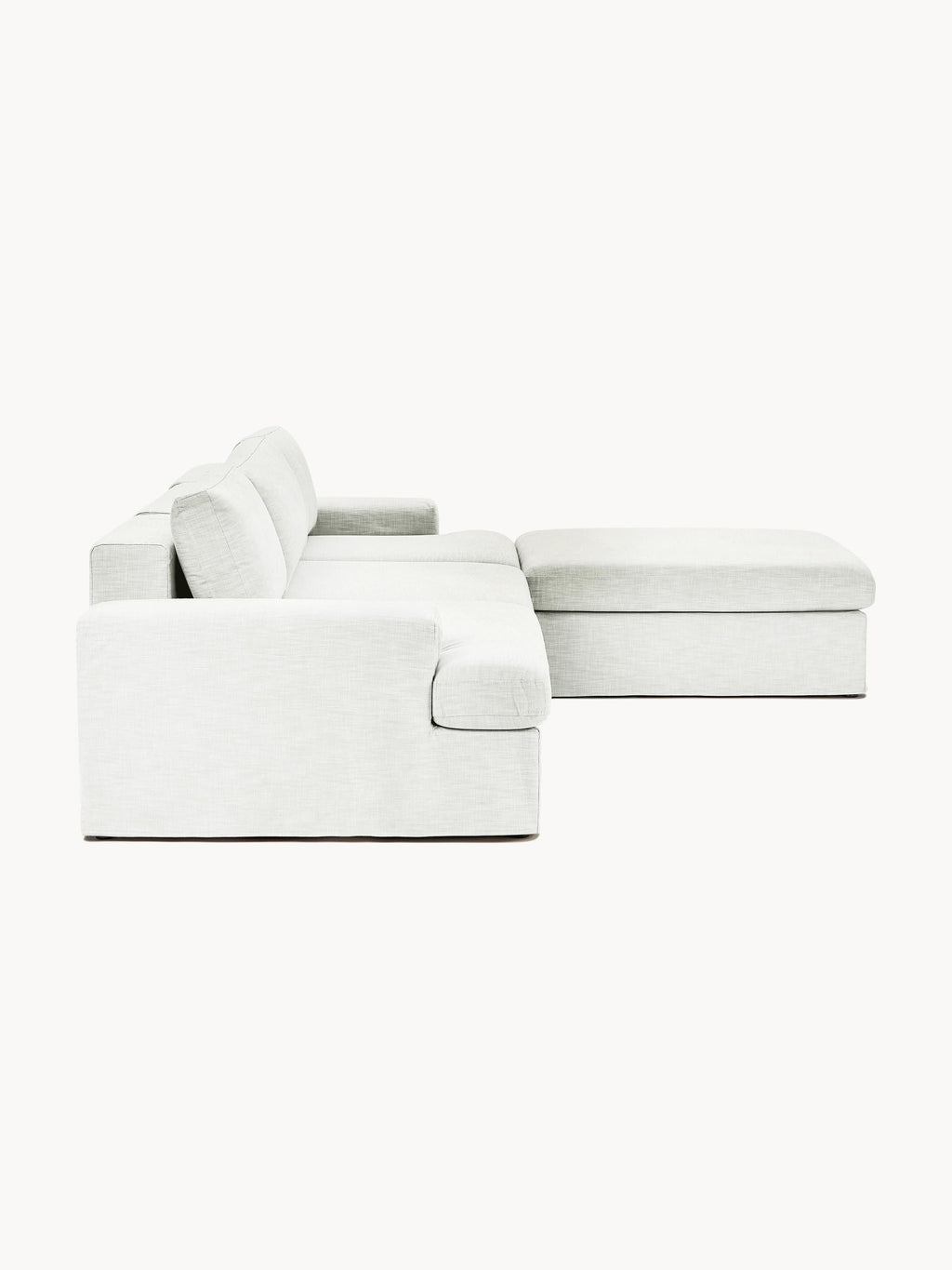 Modulares Sofa Russell (4-Sitzer) mit Hocker (links/rechts)