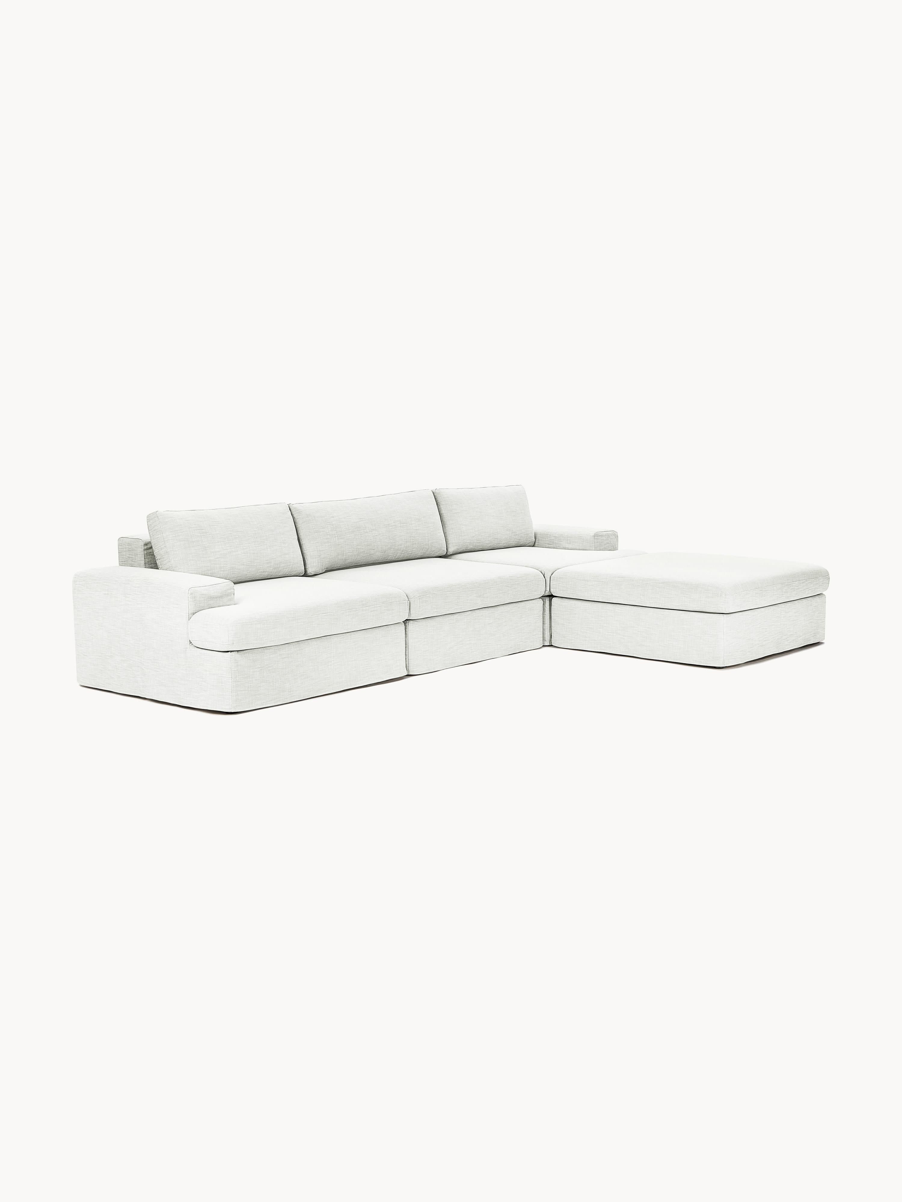 Modulares Sofa Russell (4-Sitzer) mit Hocker (links/rechts)