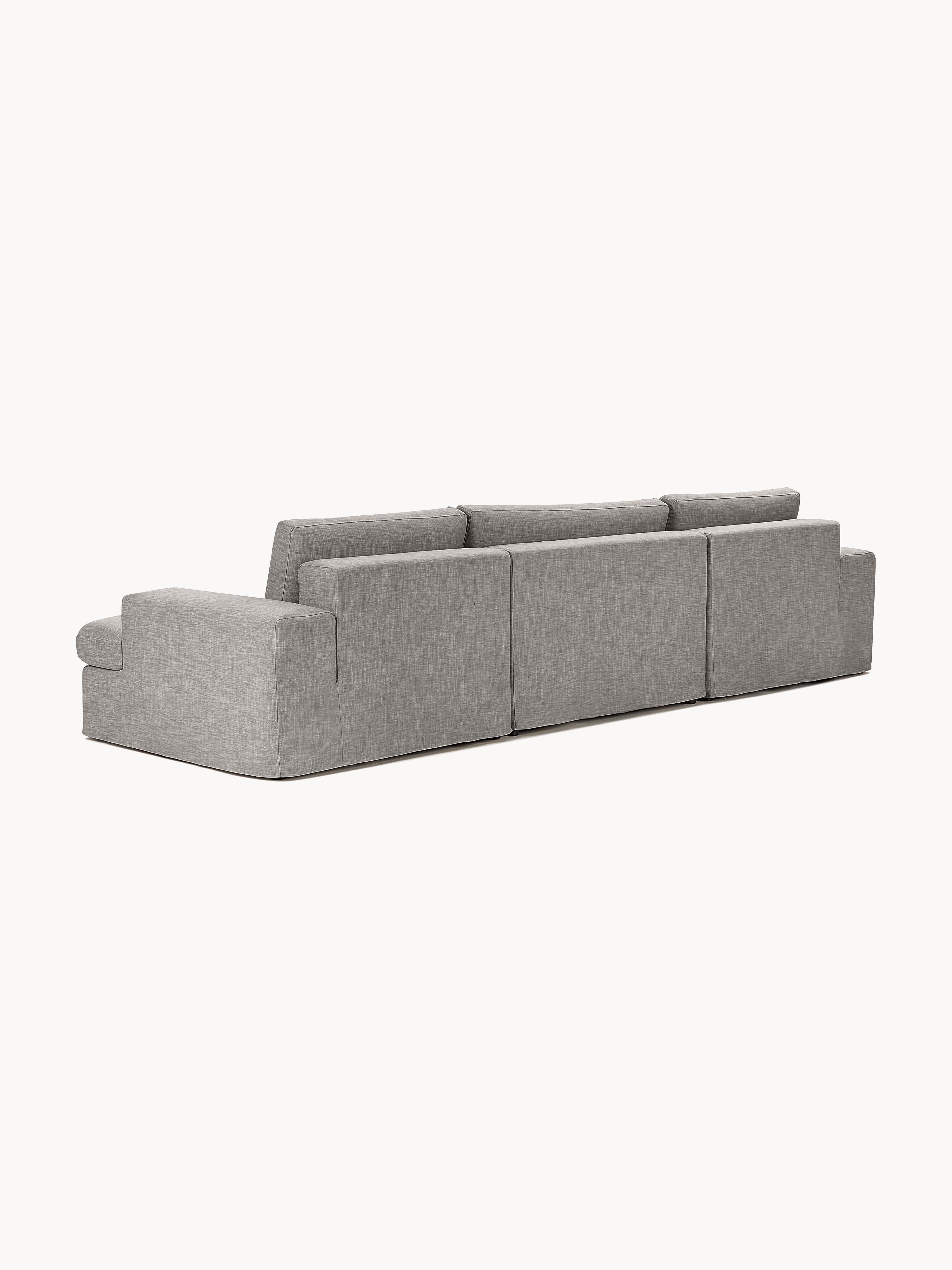 Modulares Sofa Russell (4-Sitzer) mit Hocker (links/rechts)
