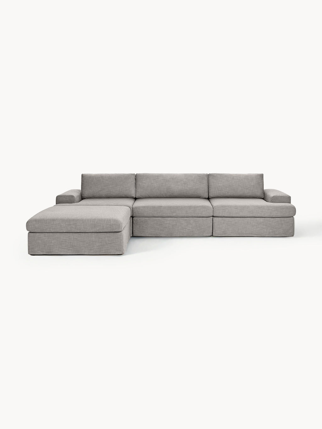 Modulares Sofa Russell (4-Sitzer) mit Hocker (links/rechts)