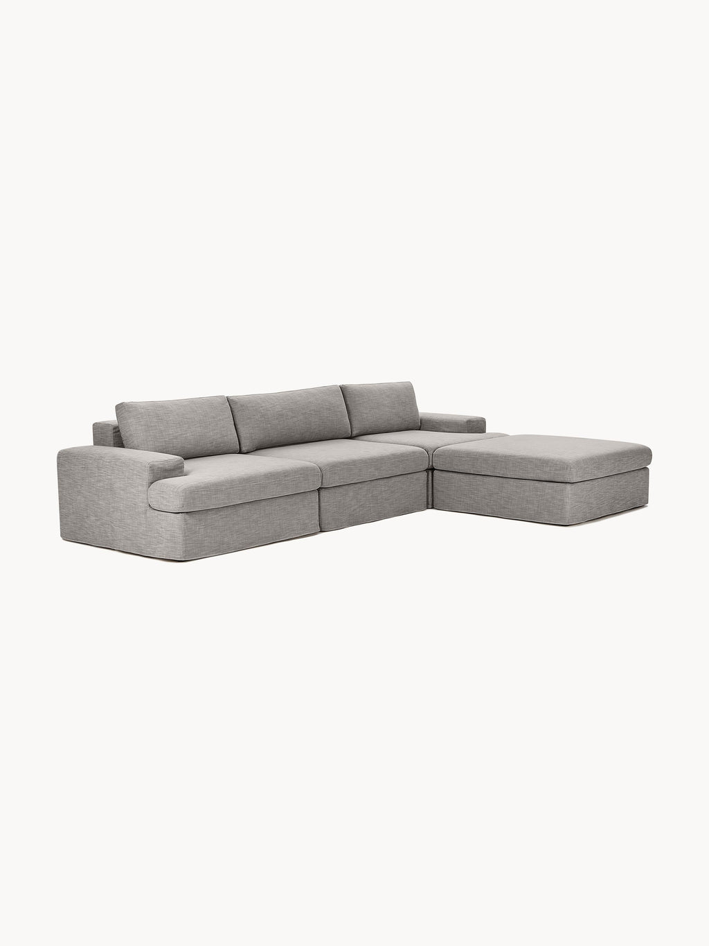 Modulares Sofa Russell (4-Sitzer) mit Hocker (links/rechts)