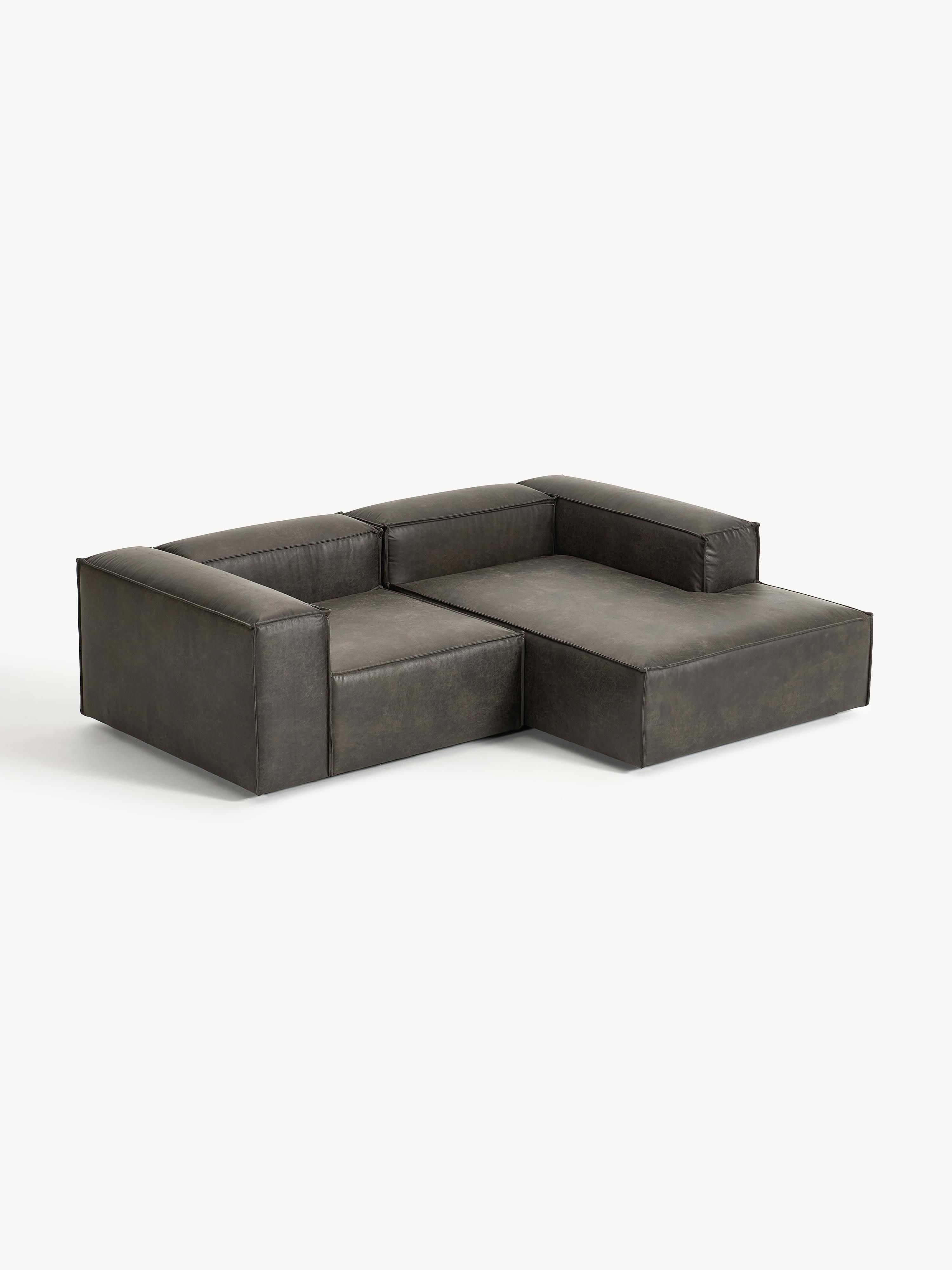 Modulares Ecksofa Lennon (2-Sitzer) aus Leder