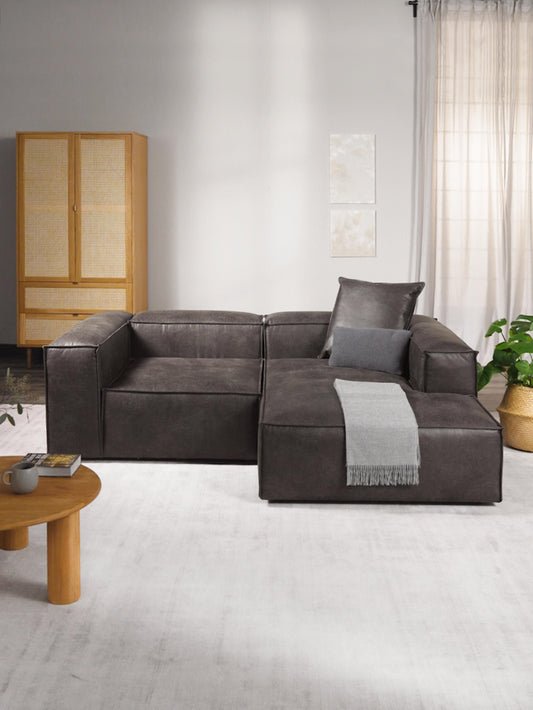 Modulares Ecksofa Lennon (2-Sitzer) aus Leder