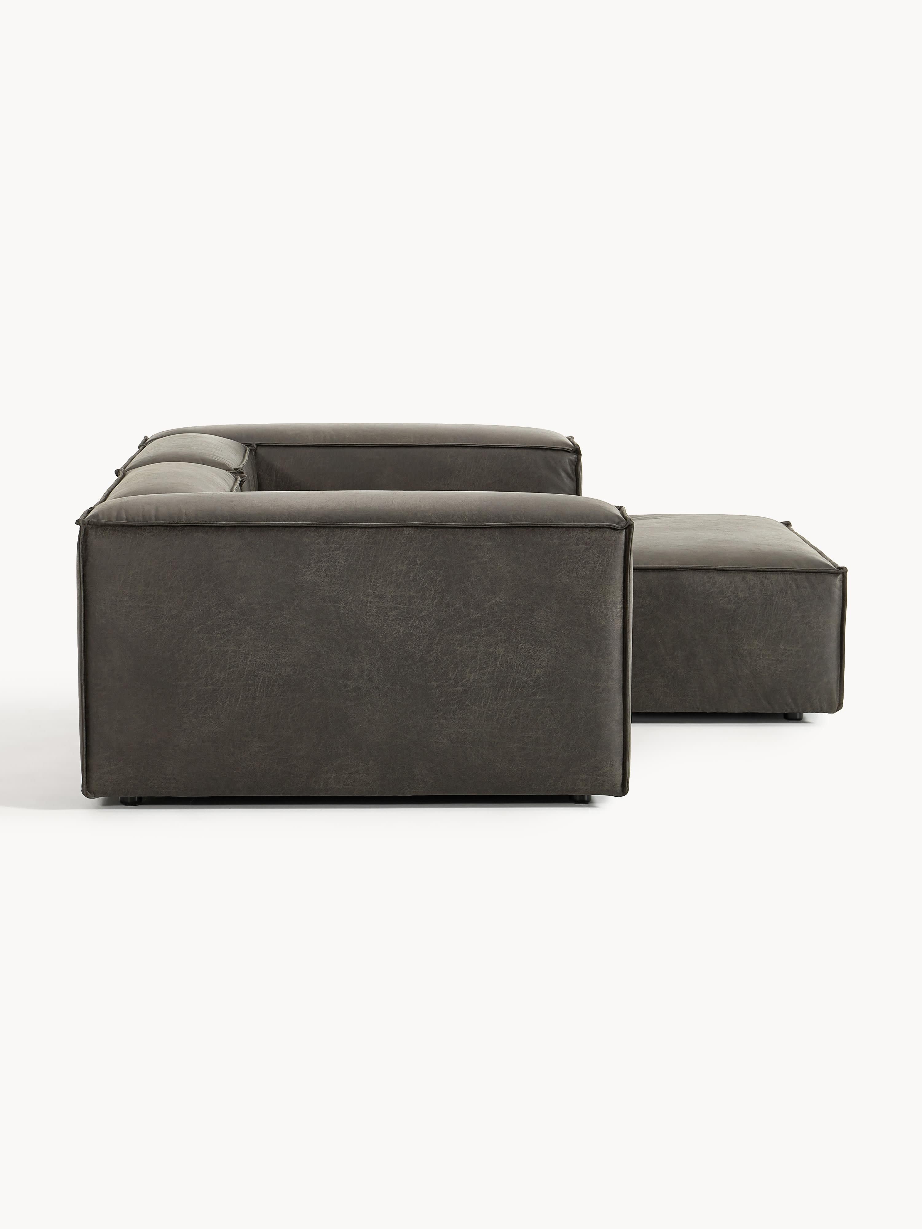 Modulares Ecksofa Lennon (2-Sitzer) aus Leder