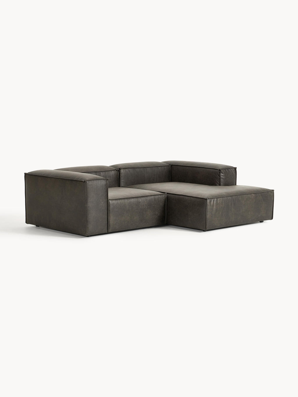 Modulares Ecksofa Lennon (2-Sitzer) aus Leder