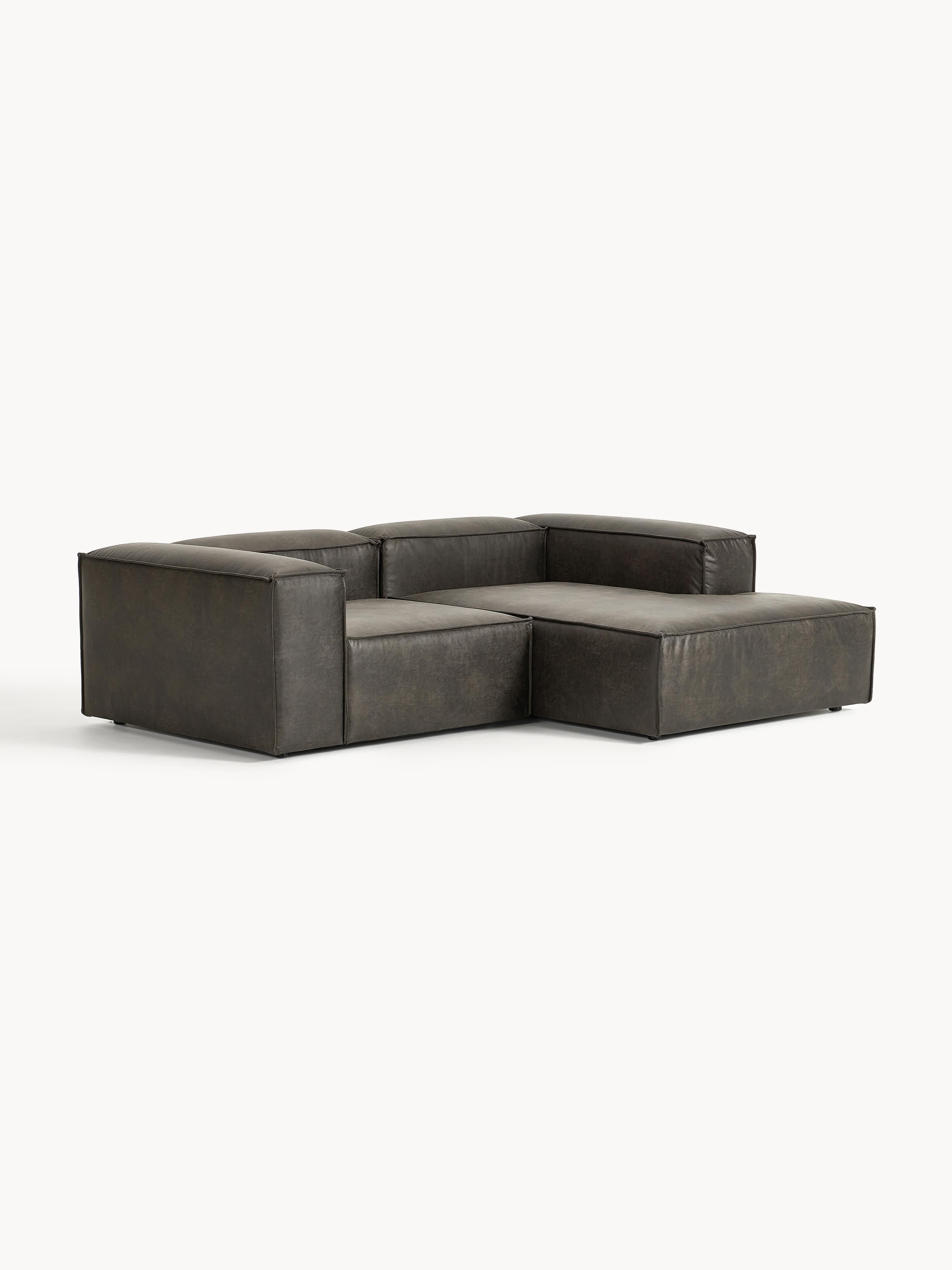 Modulares Ecksofa Lennon (2-Sitzer) aus Leder