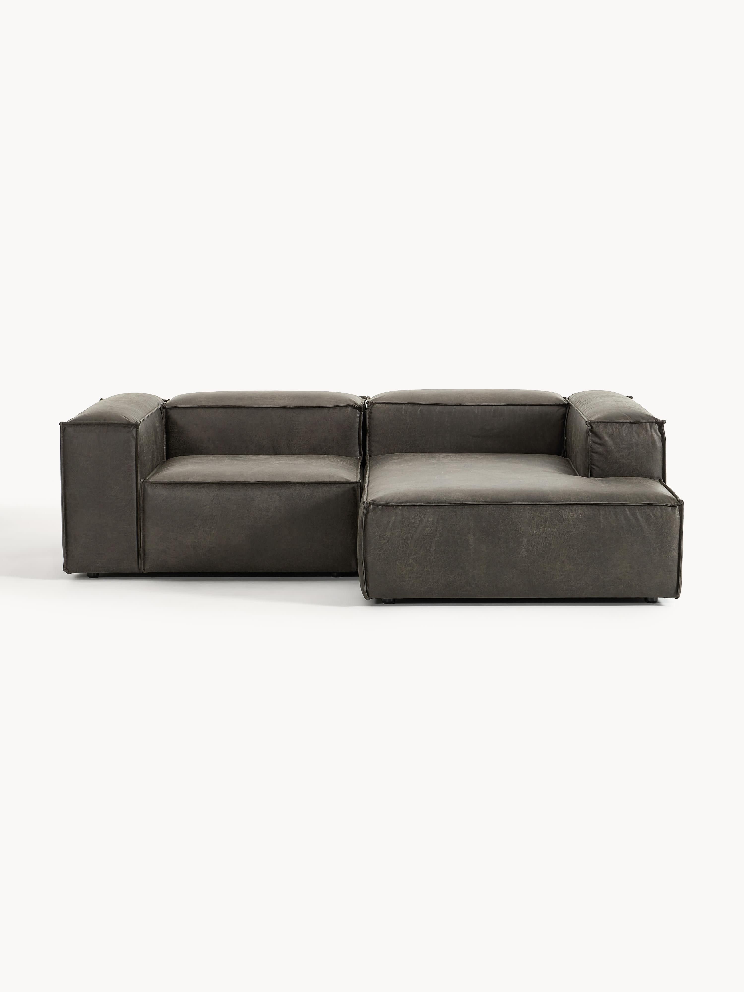 Galeriebild 1 - Modulares Ecksofa Lennon (2-Sitzer) aus Leder