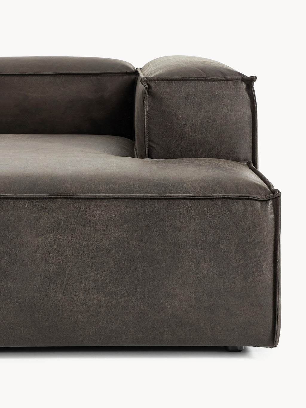 Modulares Ecksofa Lennon (2-Sitzer) aus Leder