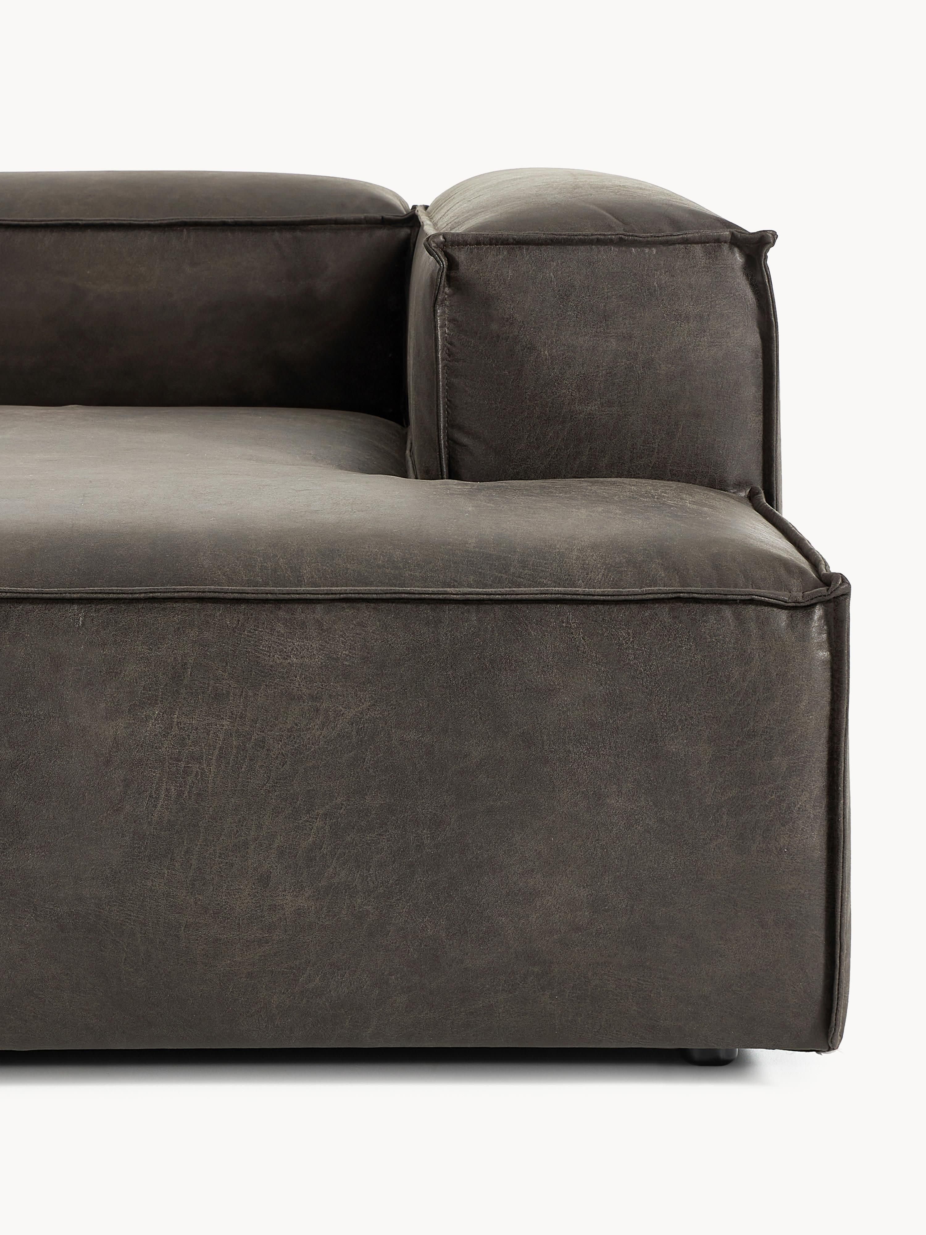 Modulares Ecksofa Lennon (2-Sitzer) aus Leder