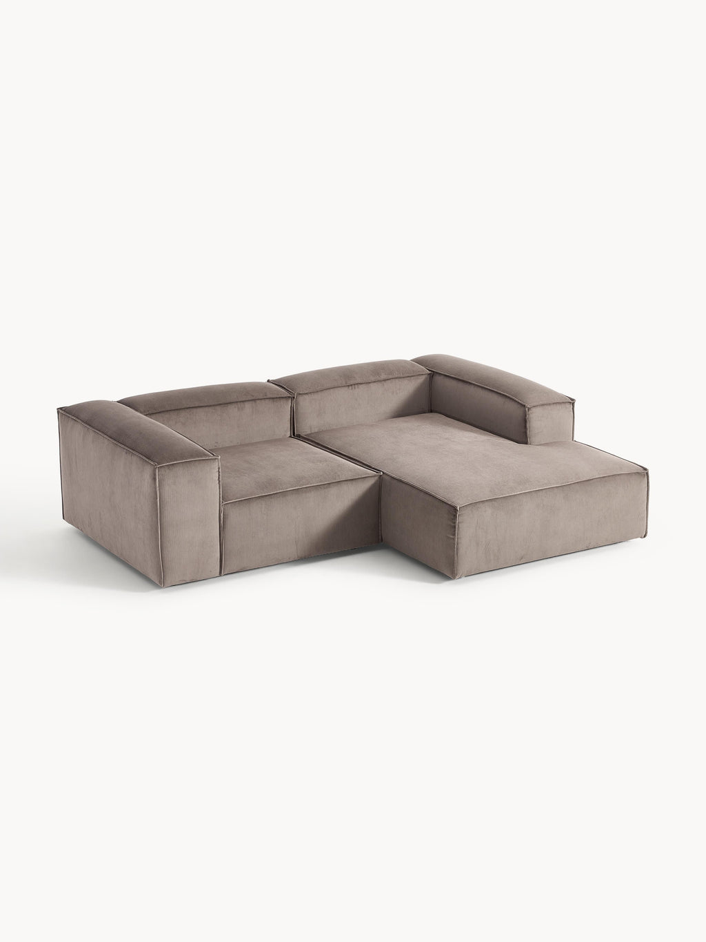 Modulares Ecksofa Lennon (2-Sitzer) aus Cord