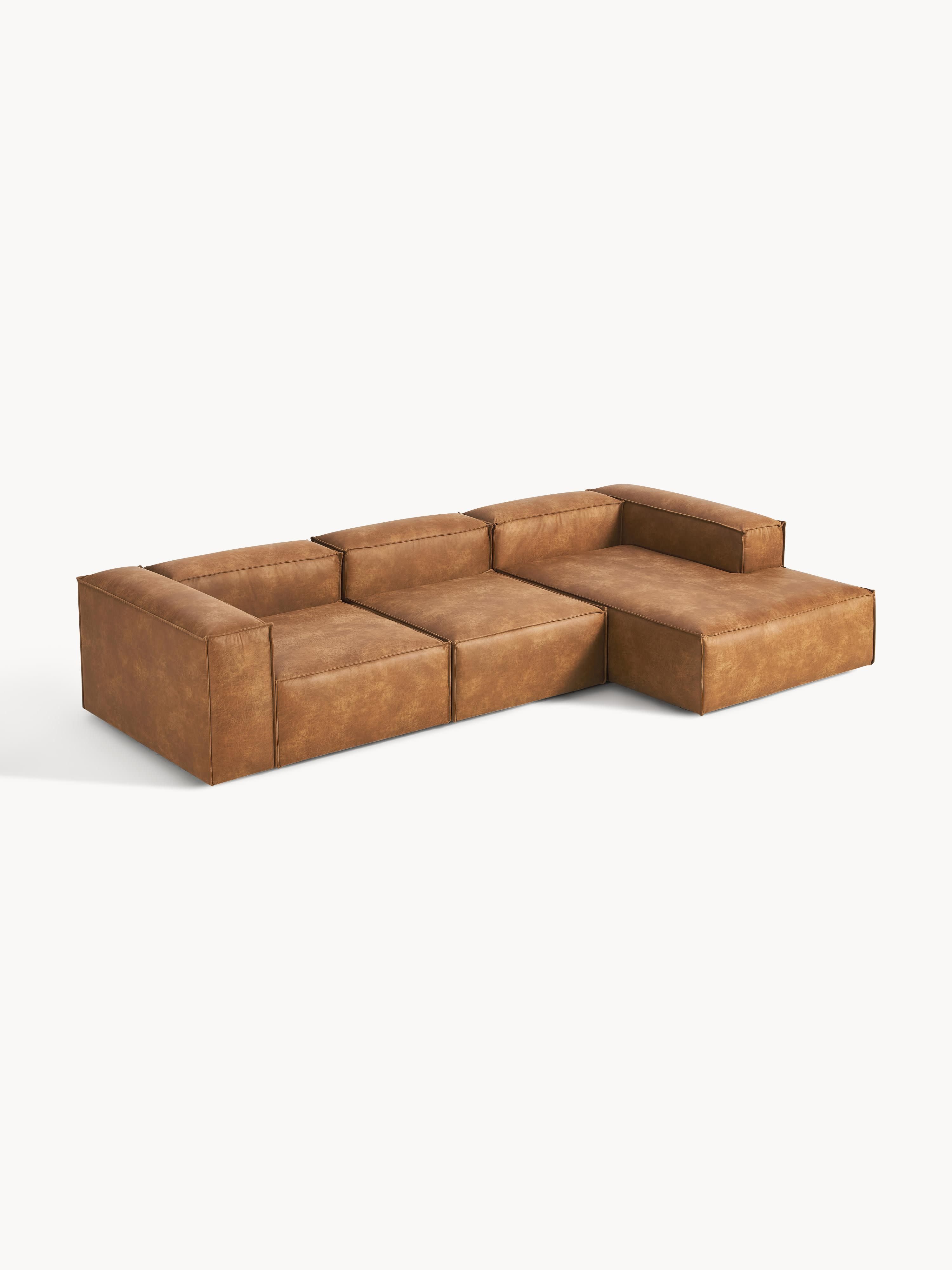 Modulares Ecksofa Lennon (4-Sitzer) aus Leder